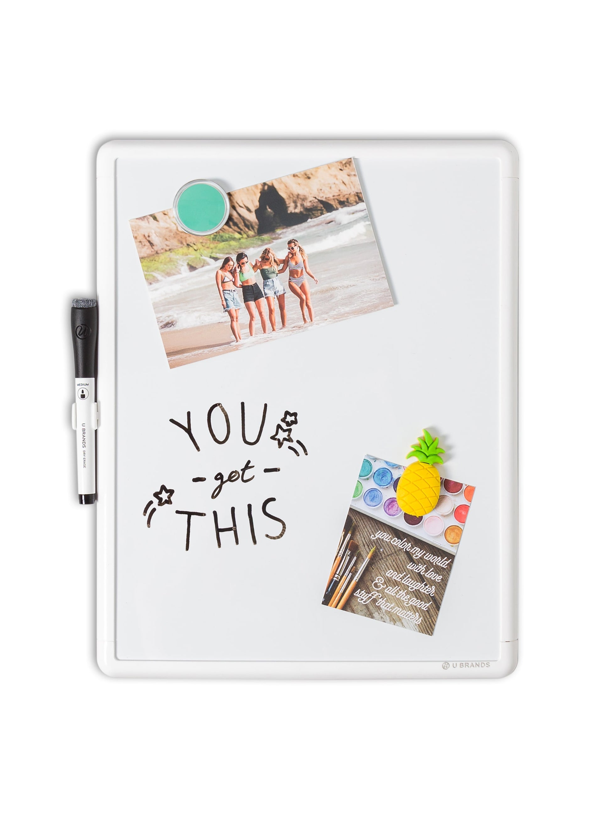 Contempo Frame Dry Erase Board, Contempo, White, White, 14" x 11", 2' or Smaller, White, 14" X 11" Size, Set of 1, 812296022525
