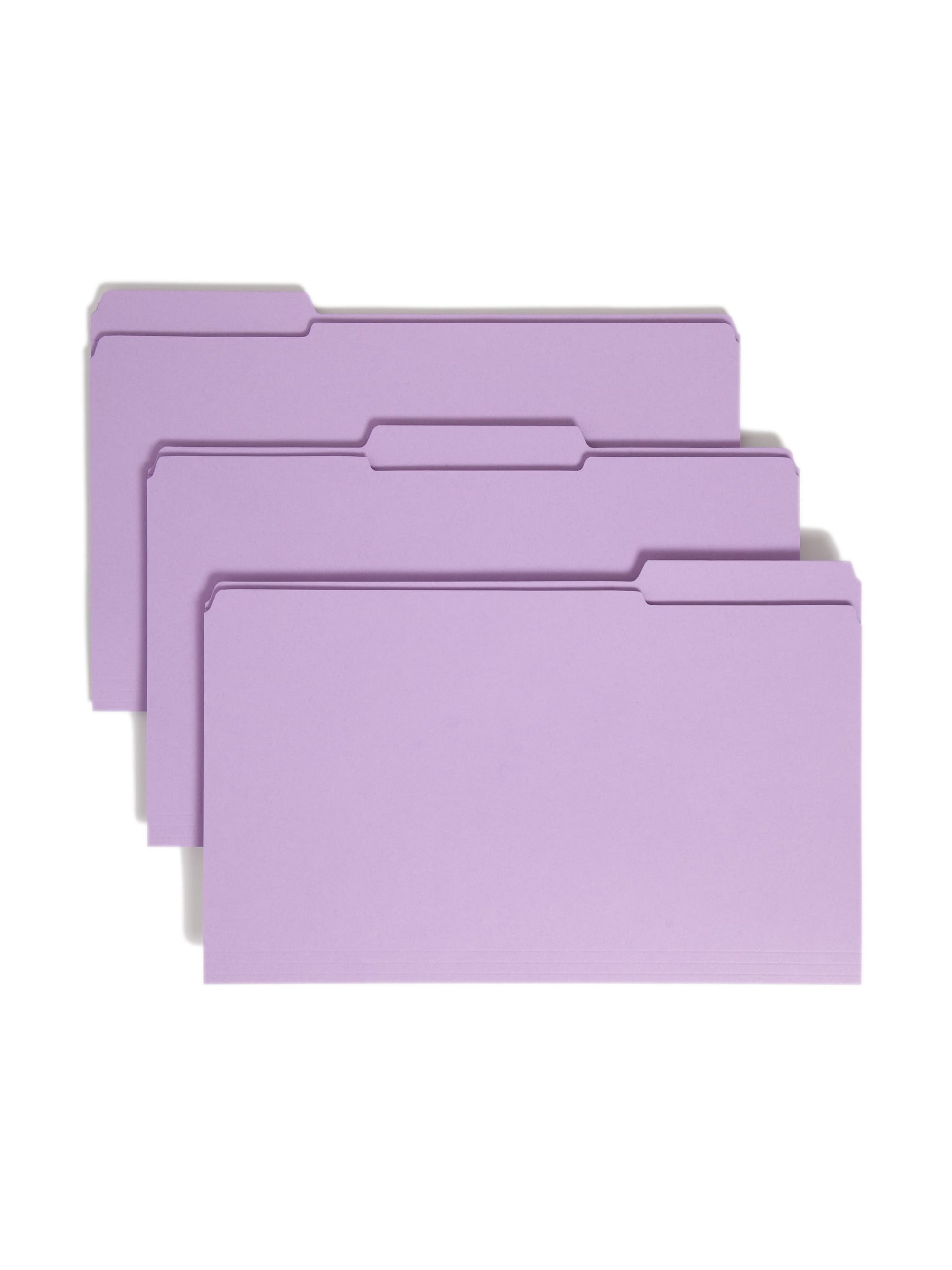 Reinforced Tab File Folders, 1/3-Cut Tab, Lavender Color, Legal Size, Set of 100, 086486174343