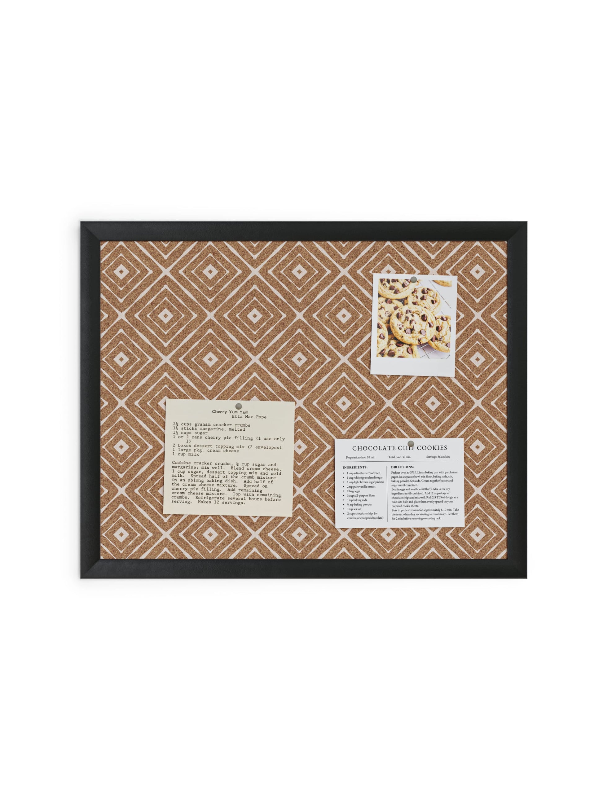 MDF Frame Cork Board, Black, Brown, 20" x 16", 2' or Smaller, Brown, 20" X 16" Size, Set of 1, 817894028832