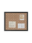 MDF Frame Cork Board, Black, Brown, 20" x 16", 2' or Smaller, Brown, 20" X 16" Size, Set of 1, 817894028832