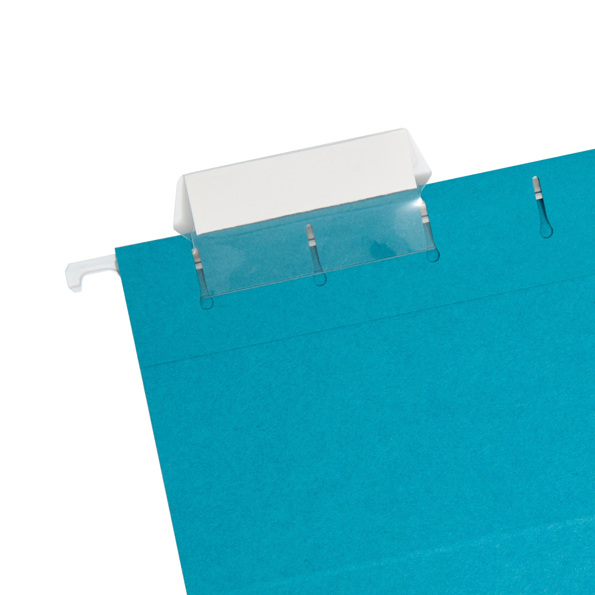 Standard Hanging File Folders with 1/5-Cut Tabs, Teal Color, Letter Size, Set of 25, 086486640749