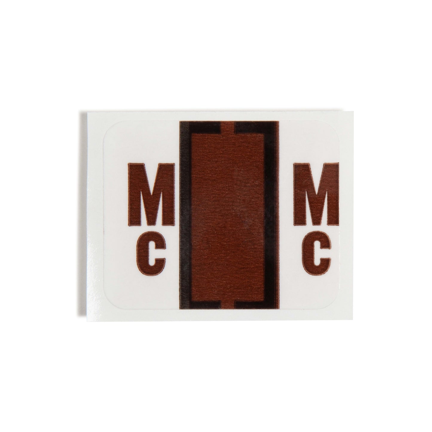 BCCR Bar Style Color-Coded Alphabetic Labels, A-Z Rolls, Brown Color, 1-1/4" X 1" Size, Set of 50, 086486670975