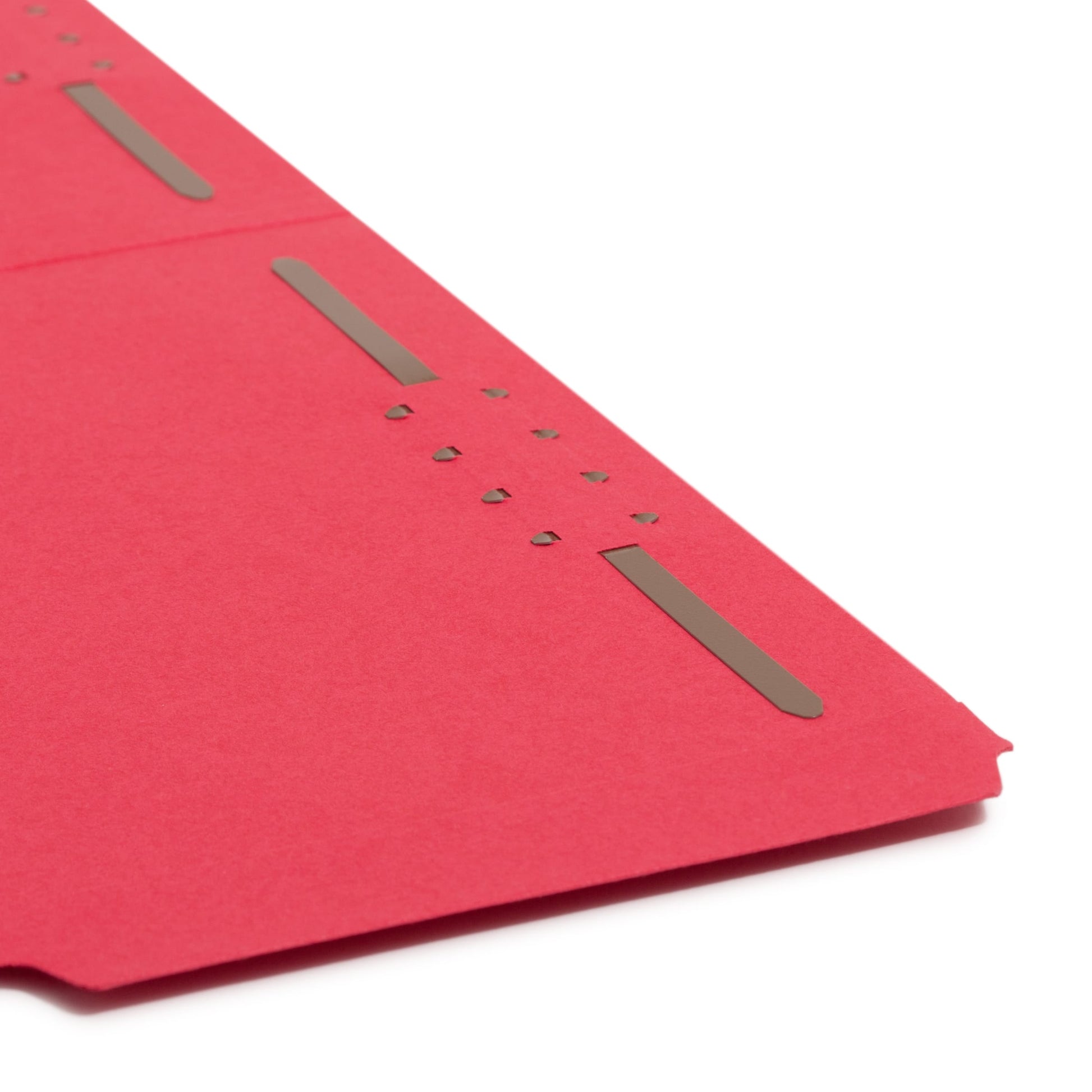 Reinforced Tab Fastener File Folders, 1/3-Cut Tab, 2 Fasteners, Red Color, Legal Size, Set of 50, 086486177405