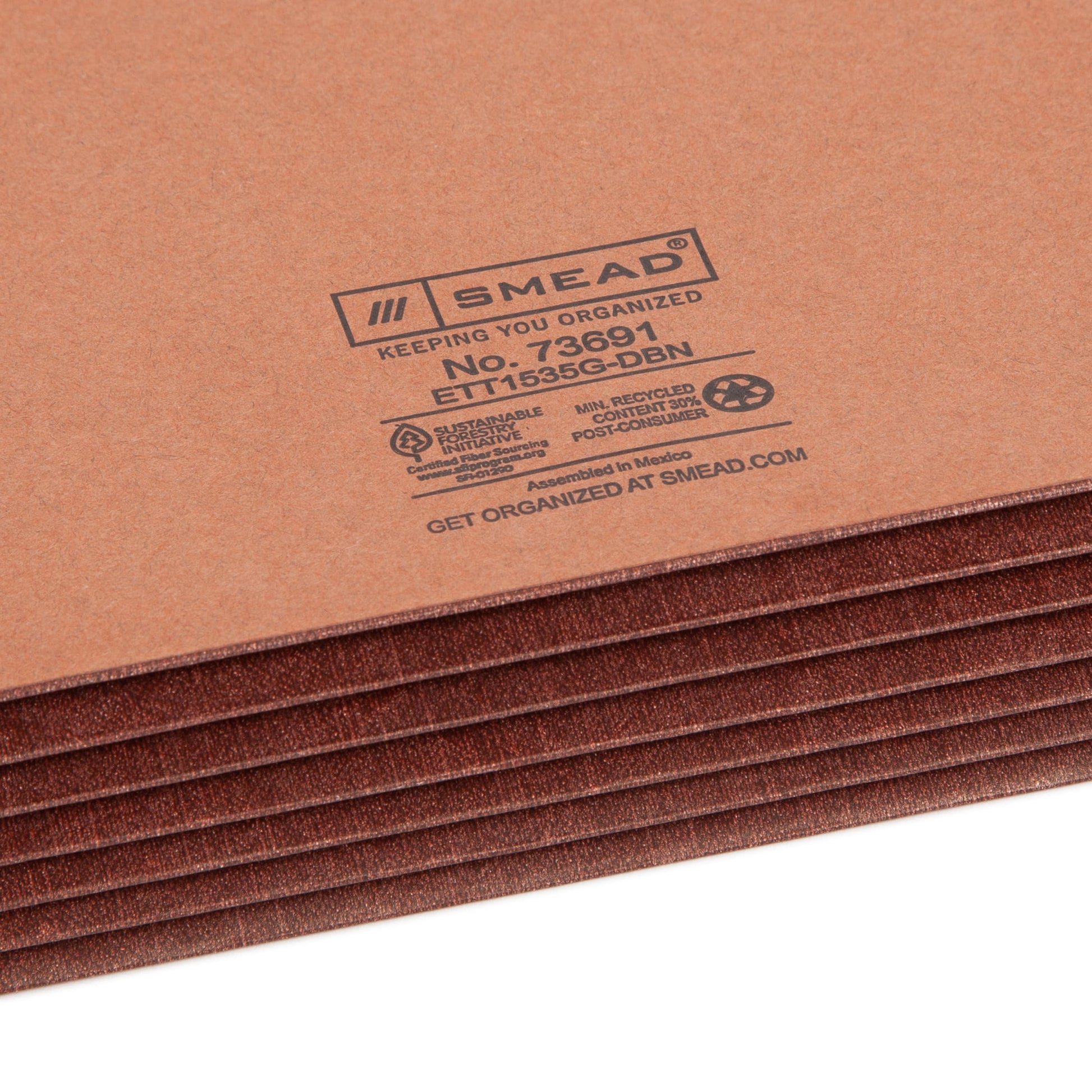 Reinforced End Tab File Pockets, Straight-Cut Tab, 5-1/4 inch Expansion, Dark Brown Color, Extra Wide Letter Size, Set of 10, 30086486736917