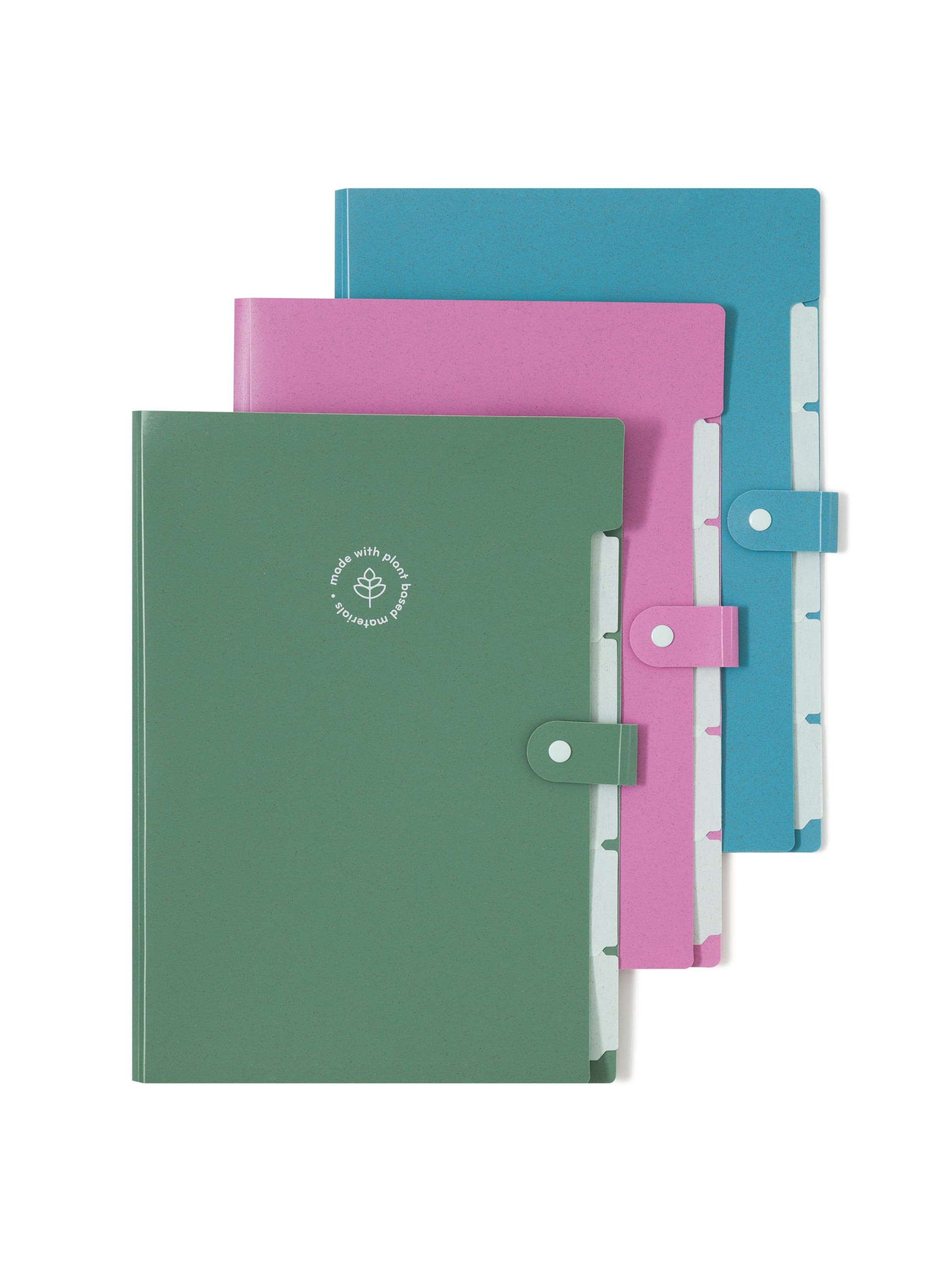 6 Pocket U-Eco Poly Expanding File, U-Eco, 1/6 Cut, 6" Expansion, 6 Pockets, 5 Dividers, Assorted Colors, Assorted Colors, Set of 3, 843463165929