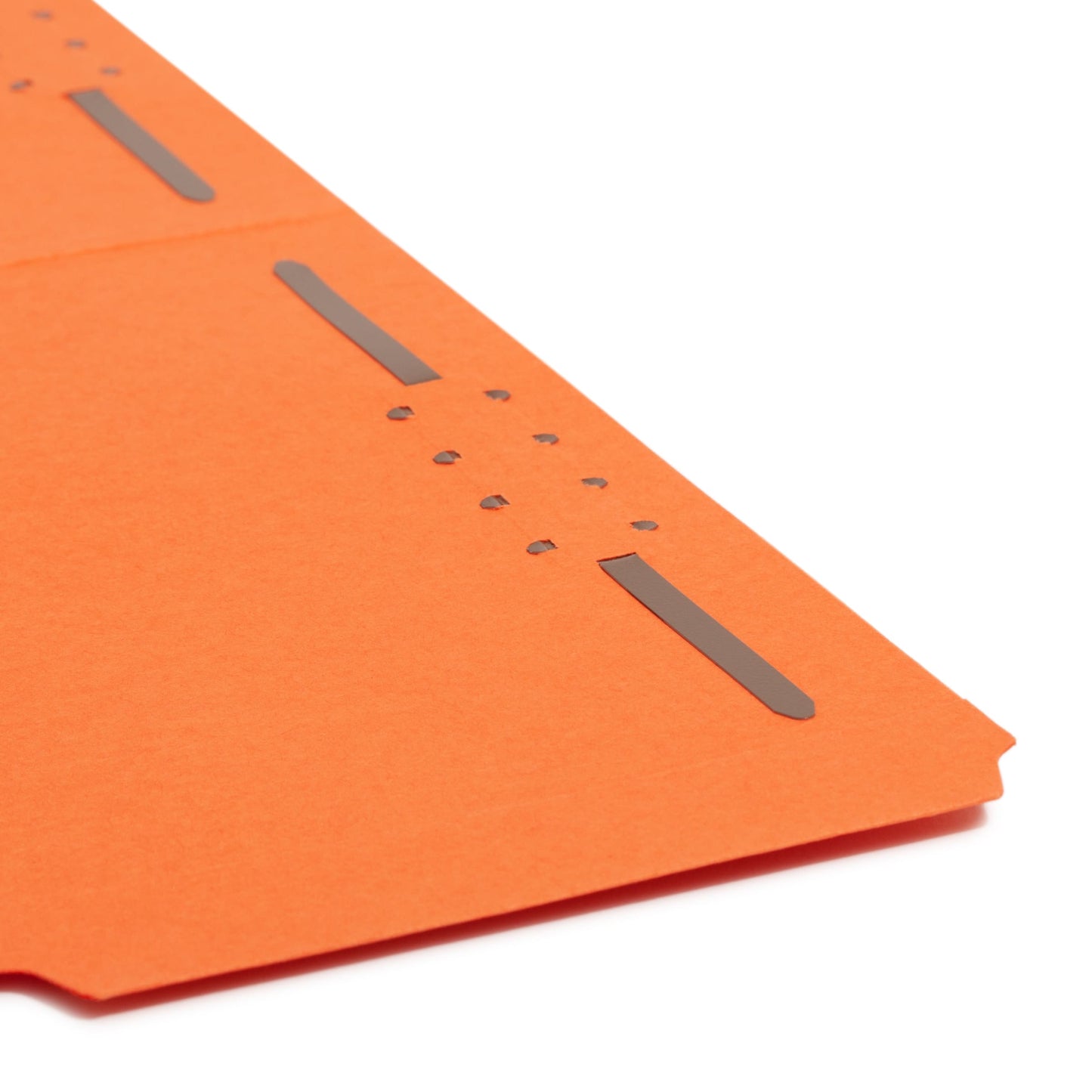 Reinforced Tab Fastener File Folders, 1/3-Cut Tab, 2 Fasteners, Orange Color, Legal Size, Set of 50, 086486175401