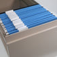 Standard Hanging File Folders with 1/5-Cut Tabs, Blue Color, Letter Size, Set of 25, 086486640602