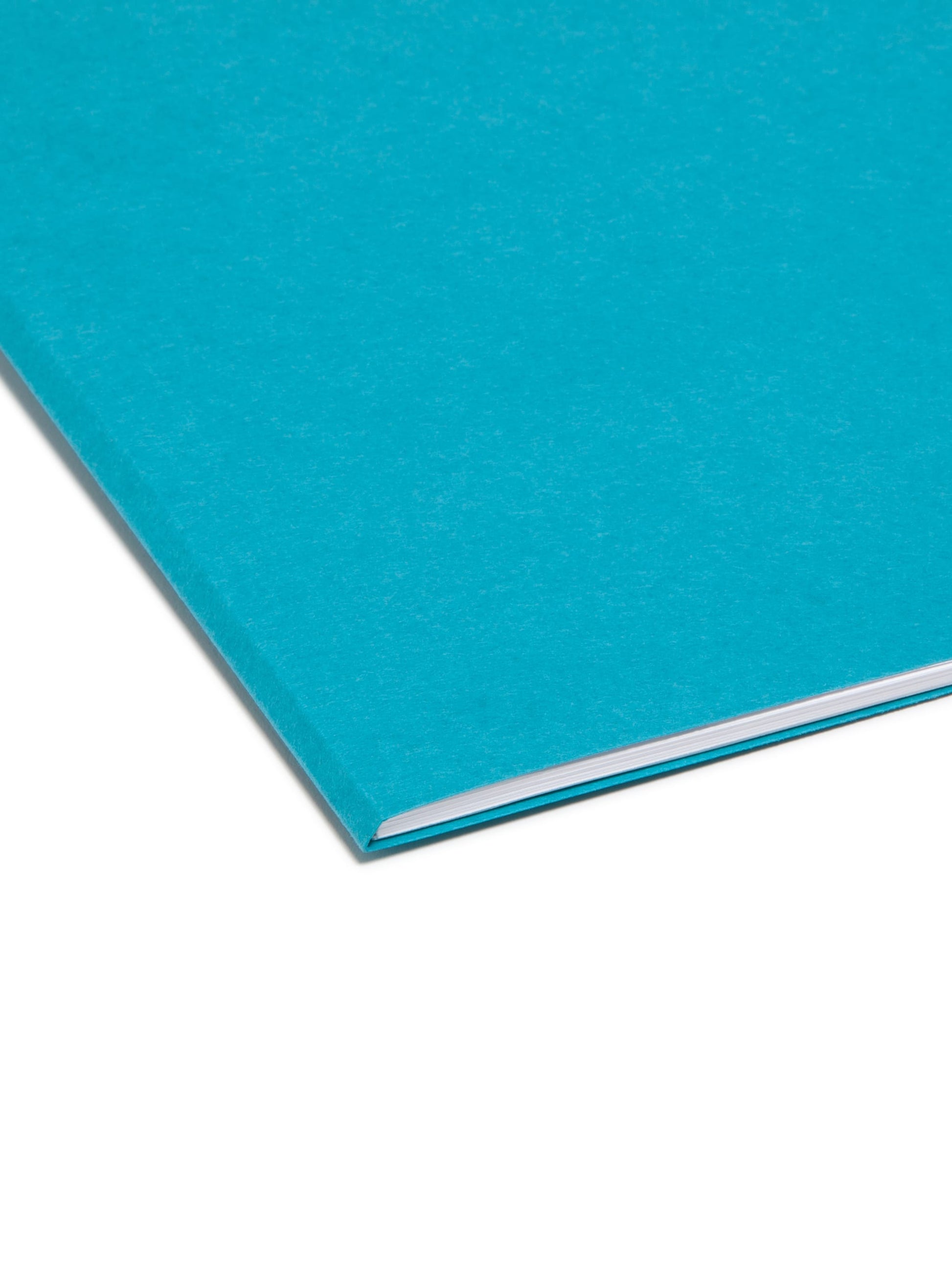 Reinforced Tab File Folders, 1/3-Cut Tab, Teal Color, Letter Size, Set of 100, 086486131346