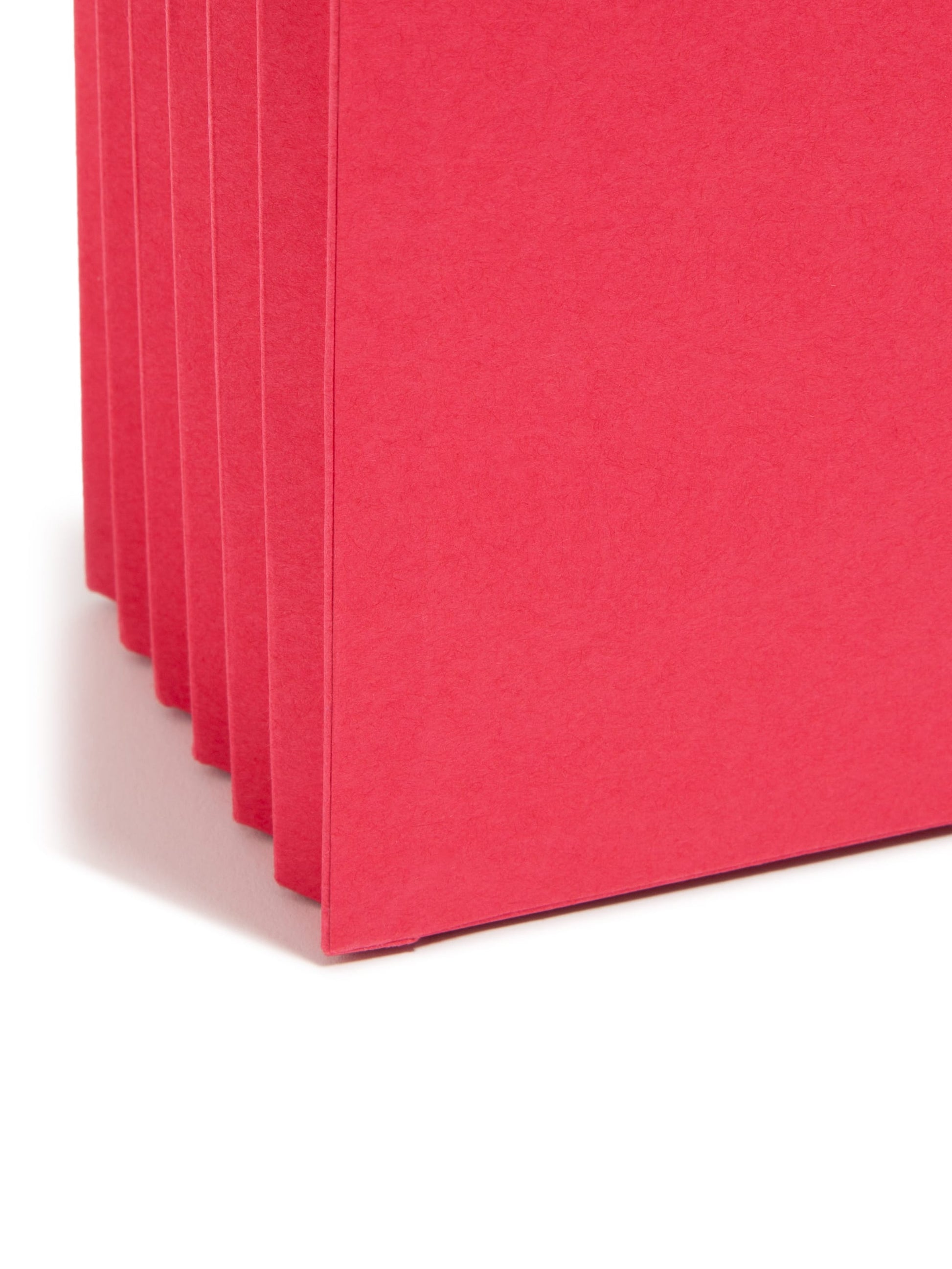 File Pockets, 5-1/4 inch Expansion, Straight-Cut Tab, Red Color, Legal Size, Set of 10, 30086486742413
