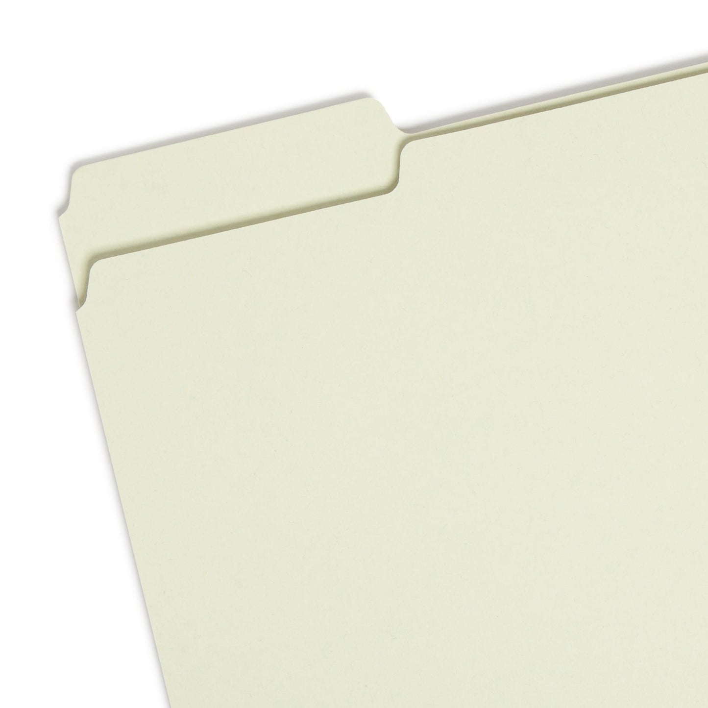 Pressboard File Folder, 1 inch Expansion, 1/3-Cut Tab, Gray/Green Color, Letter Size, Set of 25, 086486132305
