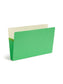 File Pockets, 5-1/4 inch Expansion, Straight-Cut Tab, Green Color, Legal Size, Set of 10, 30086486742369