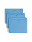 Colored File Jackets, Reinforced Straight-Cut Tab, No Expansion, Blue Color, Letter Size, Set of 100, 30086486755024