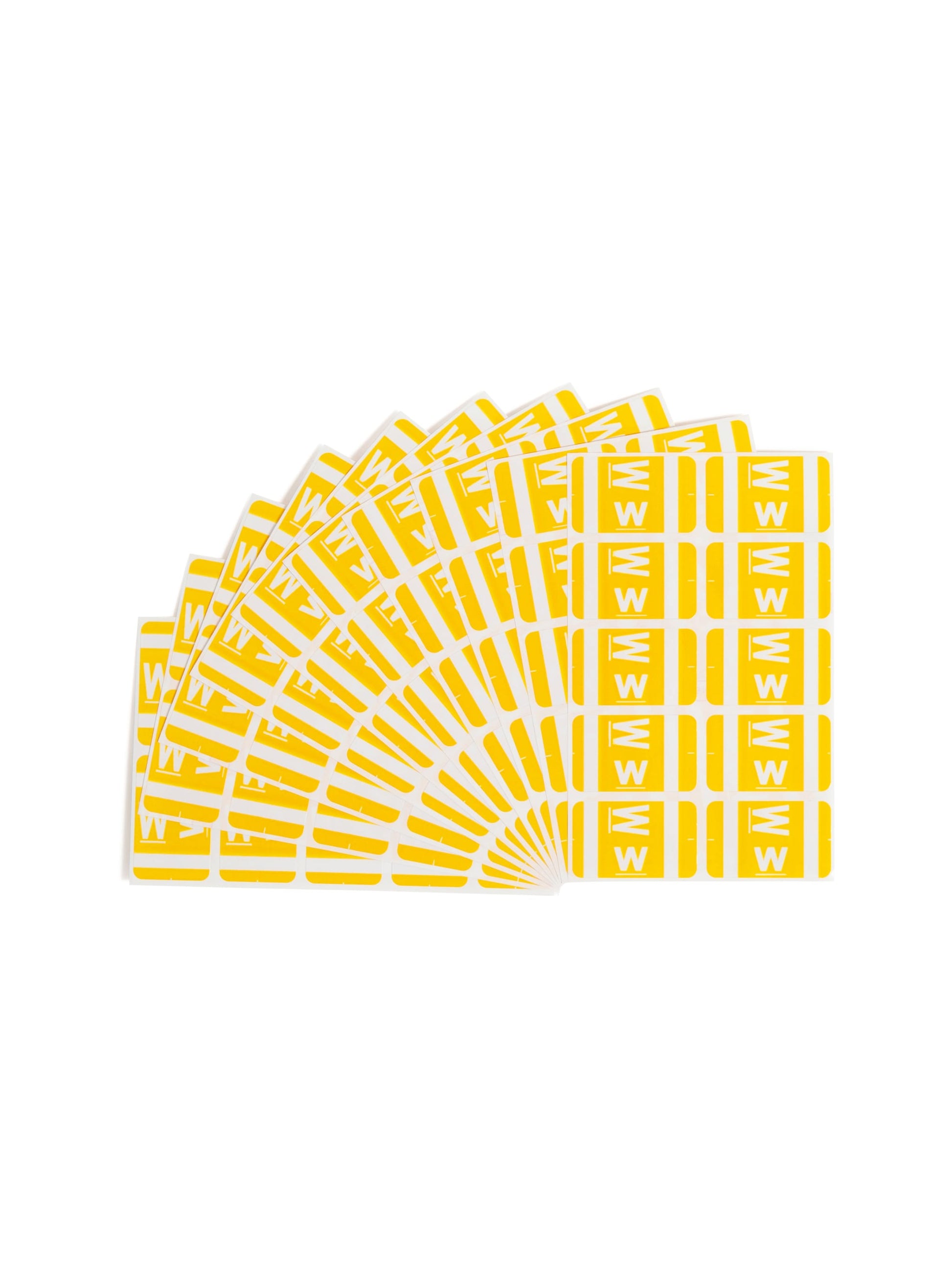 AlphaZ® ACCS Color Coded Alphabetic Labels - Sheets, Yellow Color, 1" X 1-5/8" Size, Set of 100, 086486671934