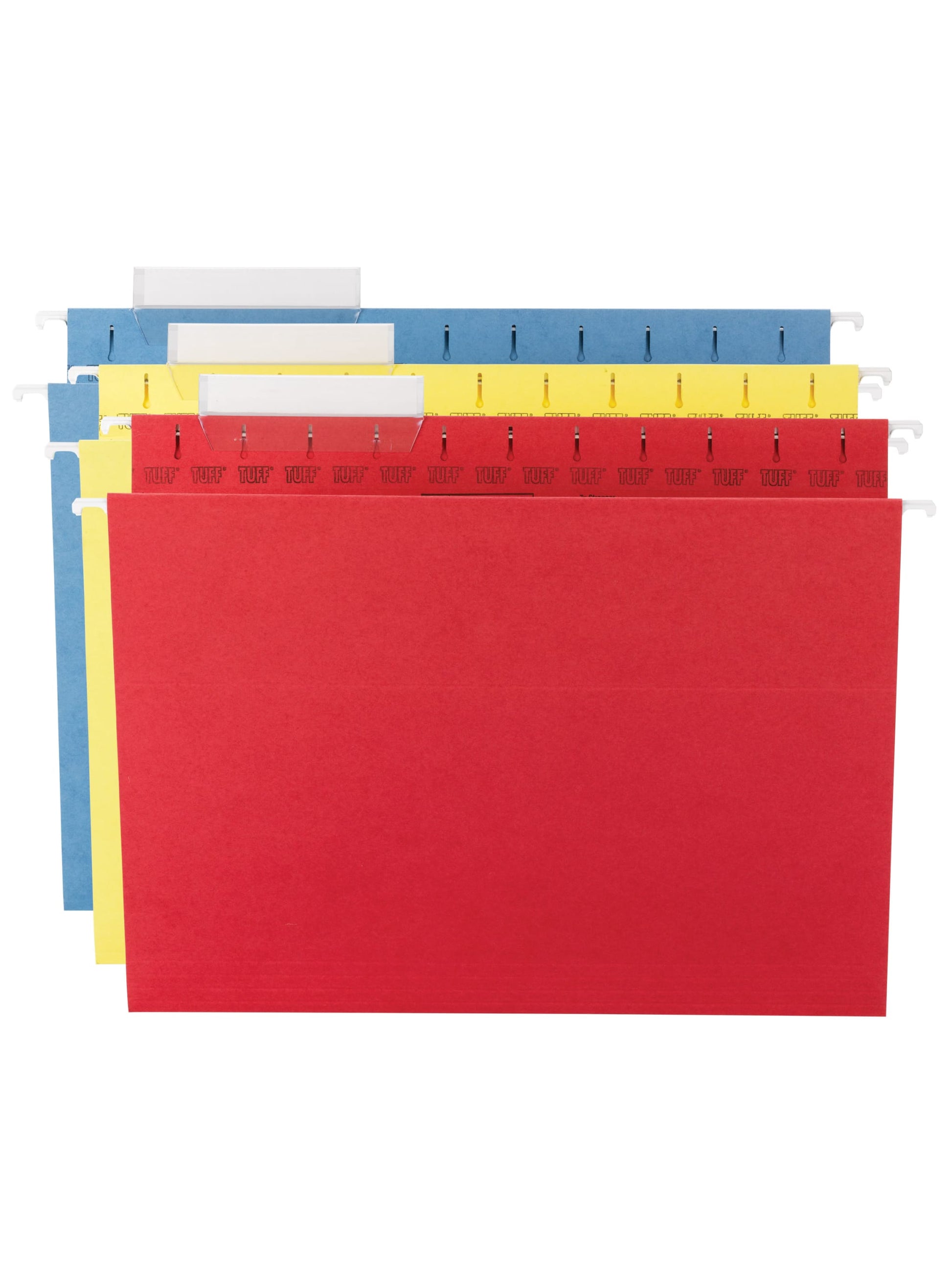 TUFF® Hanging File Folders with Easy Slide® Tabs, Assorted Colors Color, Letter Size, 