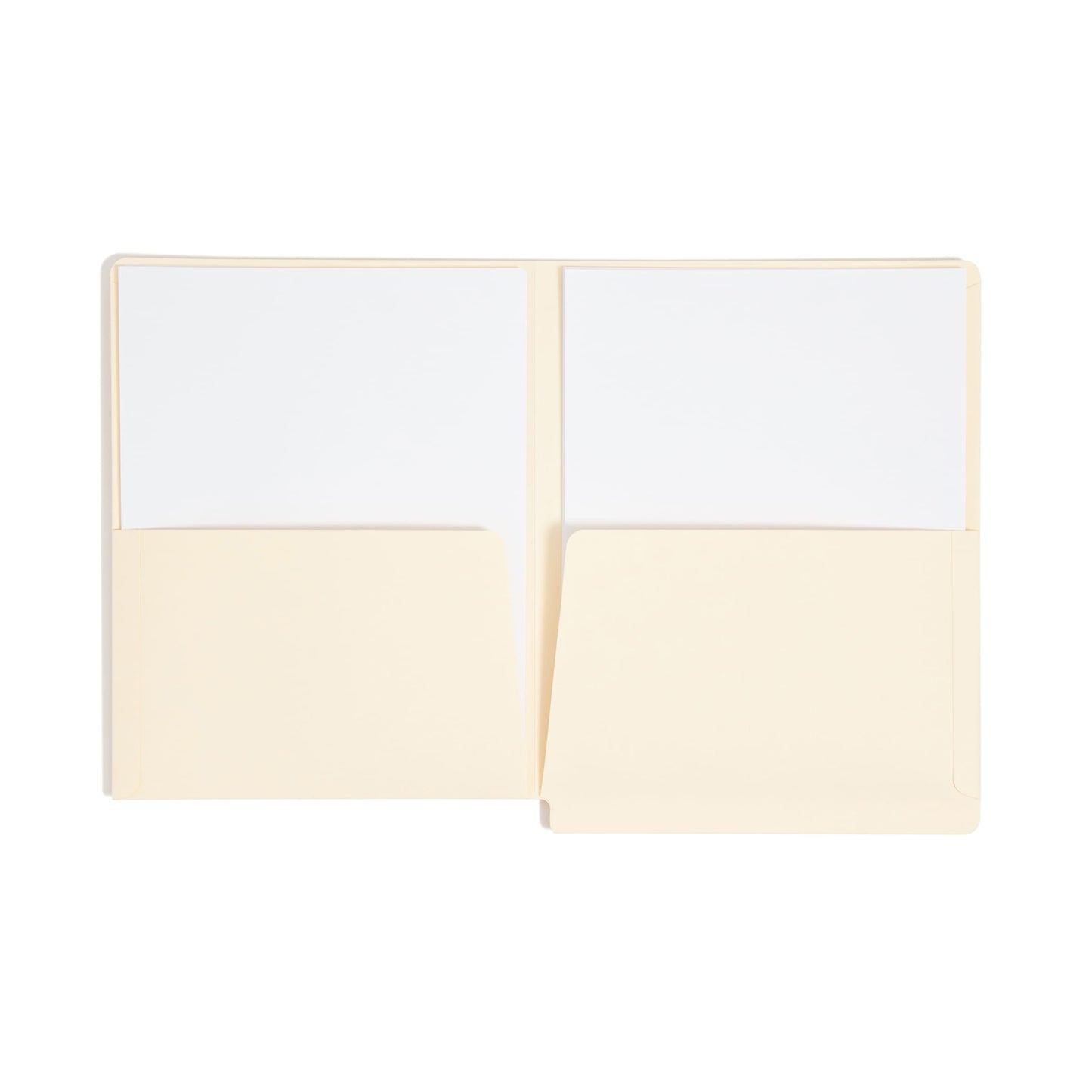 Shelf-Master® Reinforced Tab End Tab Pocket File Folders, Straight-Cut Tab, 2 Pockets, Manila Color, Letter Size, Set of 25, 086486241175