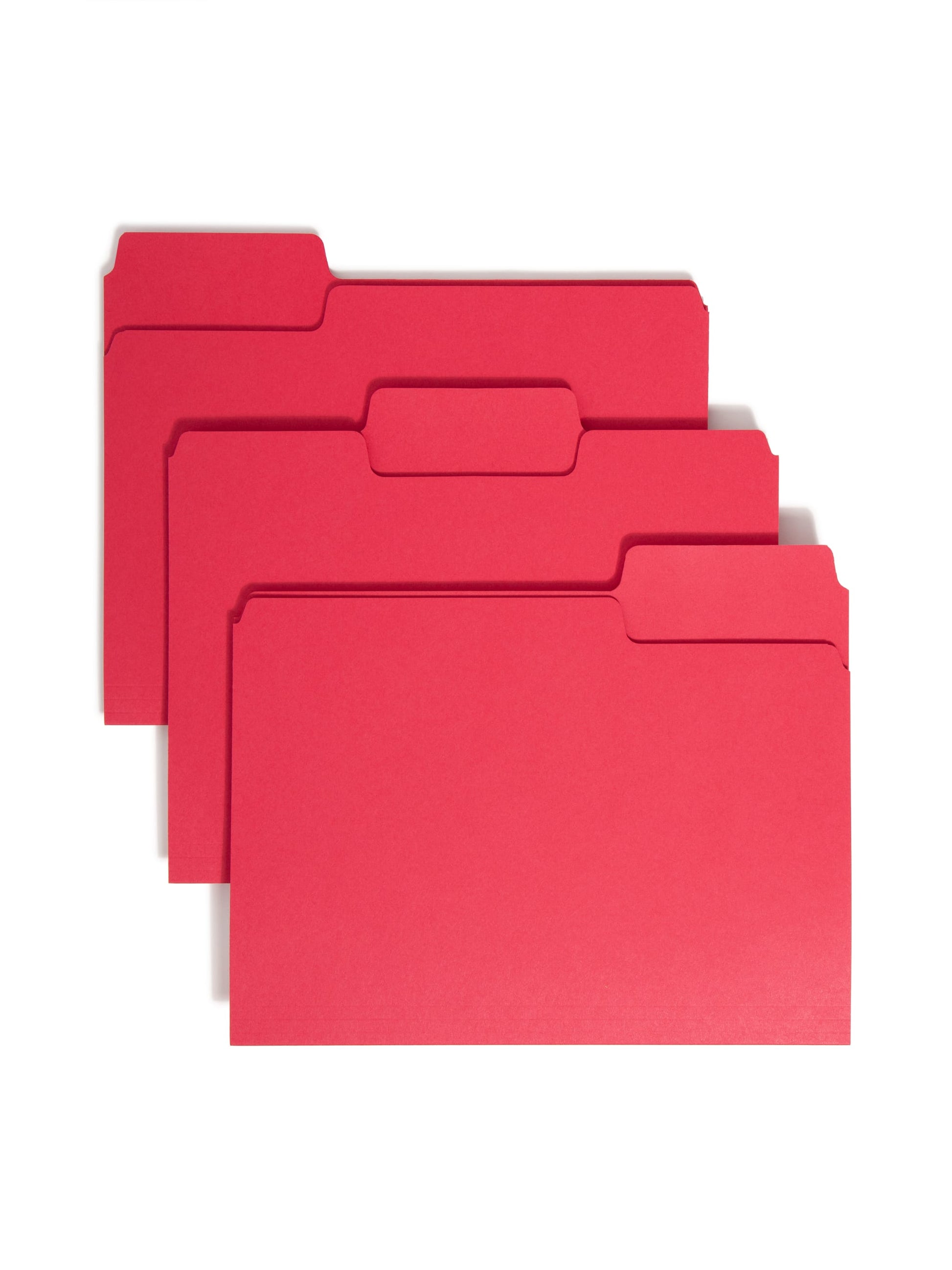 SuperTab® File Folders, 1/3-Cut Tab, Red Color, Letter Size, Set of 100, 086486119832