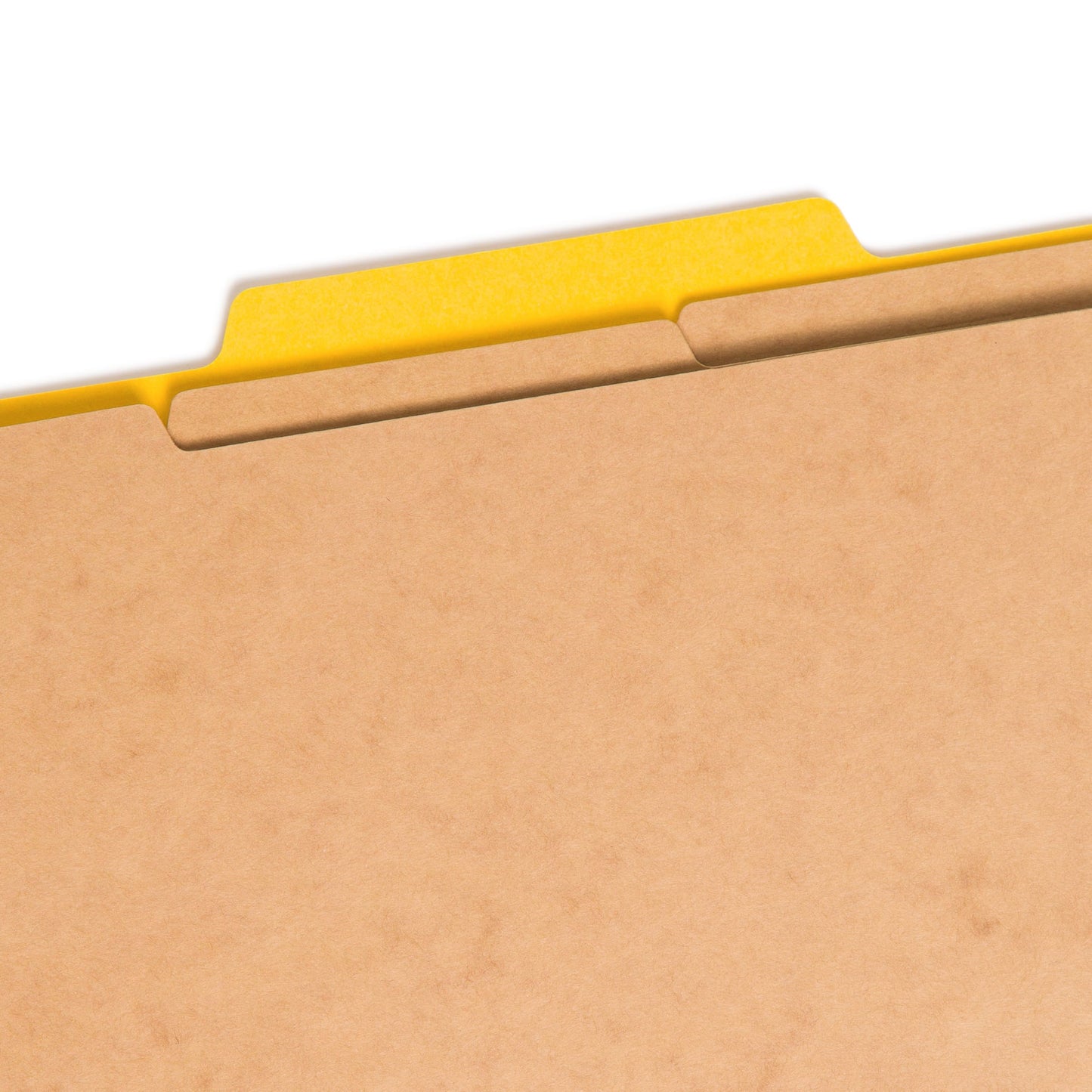 SafeSHIELD® Pressboard Classification File Folders, 3 Dividers, 3 inch Expansion, 2/5-Cut Tab, Yellow Color, Letter Size, Set of 10, 30086486140981