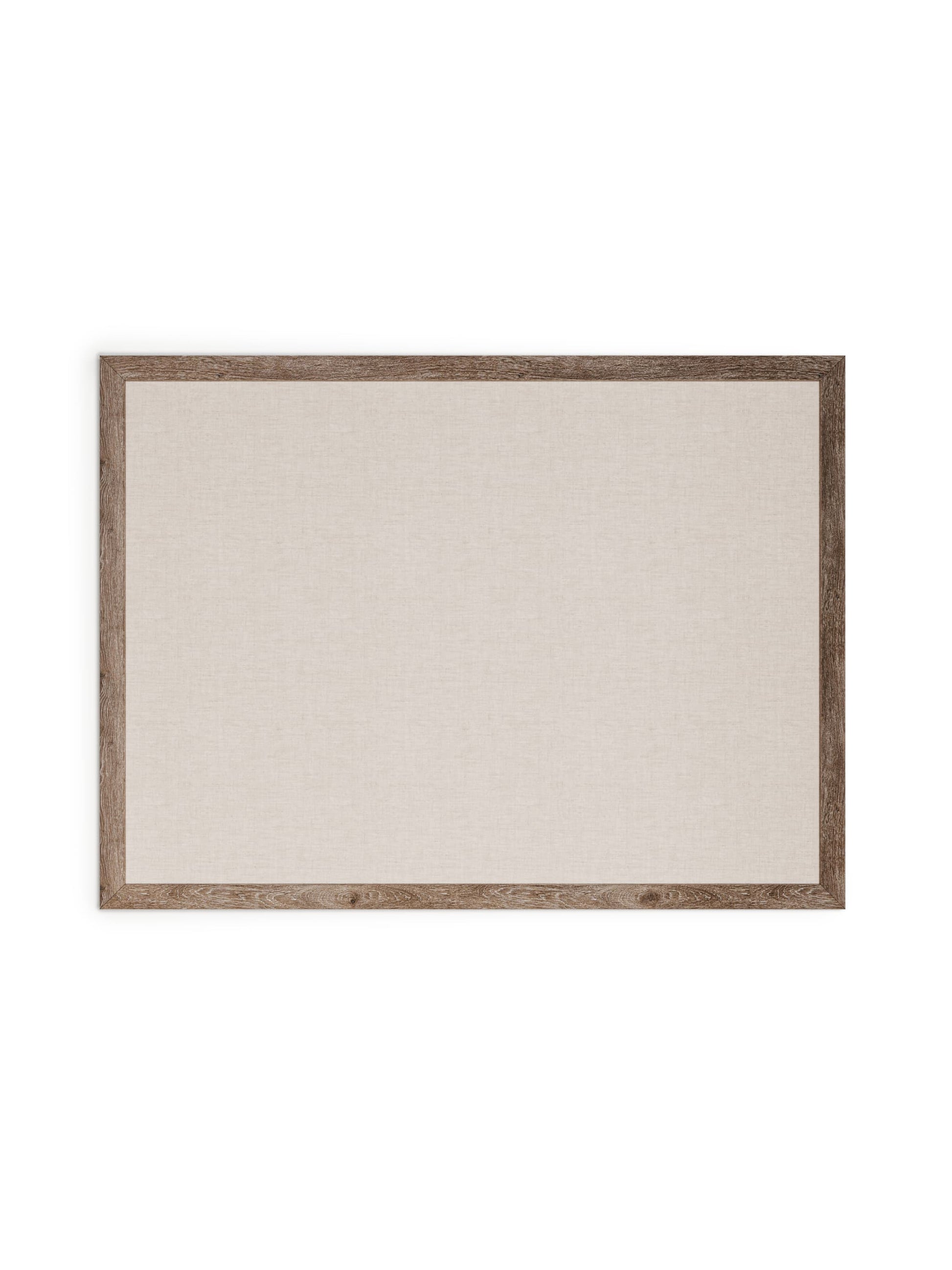 Rustic Frame Linen Bulletin Board, Brown, Beige, 47" x 35", 4 x 3, Beige, 47" X 35" Size, Set of 1, 843463148946
