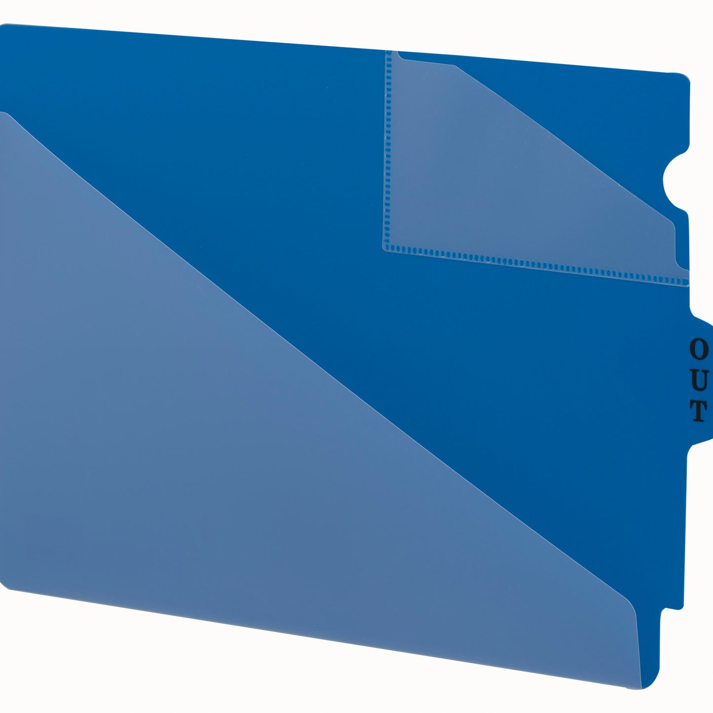 Poly End Tab Out-Guides, Blue Color, Extra Wide Letter Size, Set of 50, 086486619615