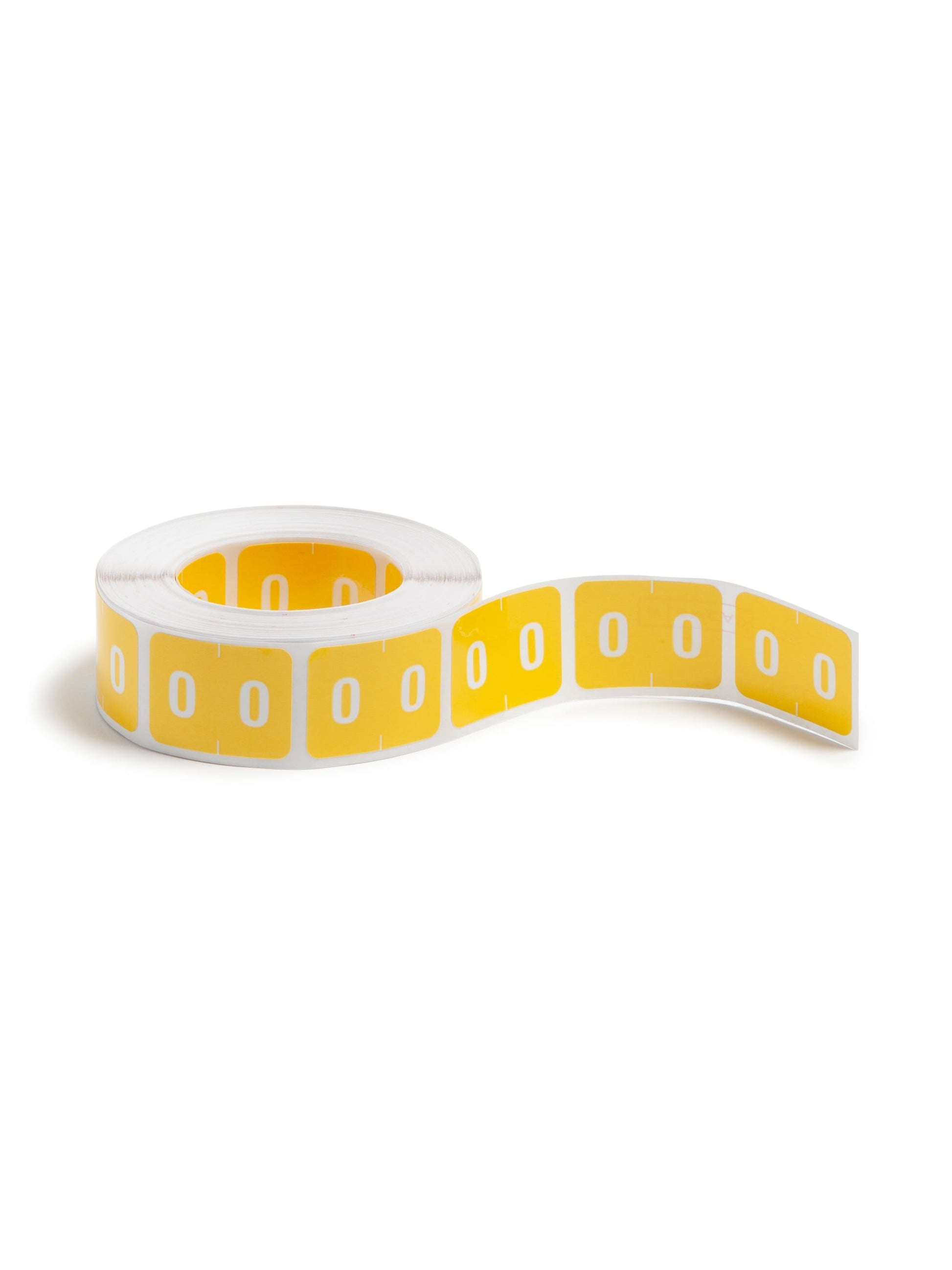 DCCRN Color-Coded Numeric Labels - Rolls, Yellow Color, 1-1/4" X 1" Size, Set of 50, 086486673402