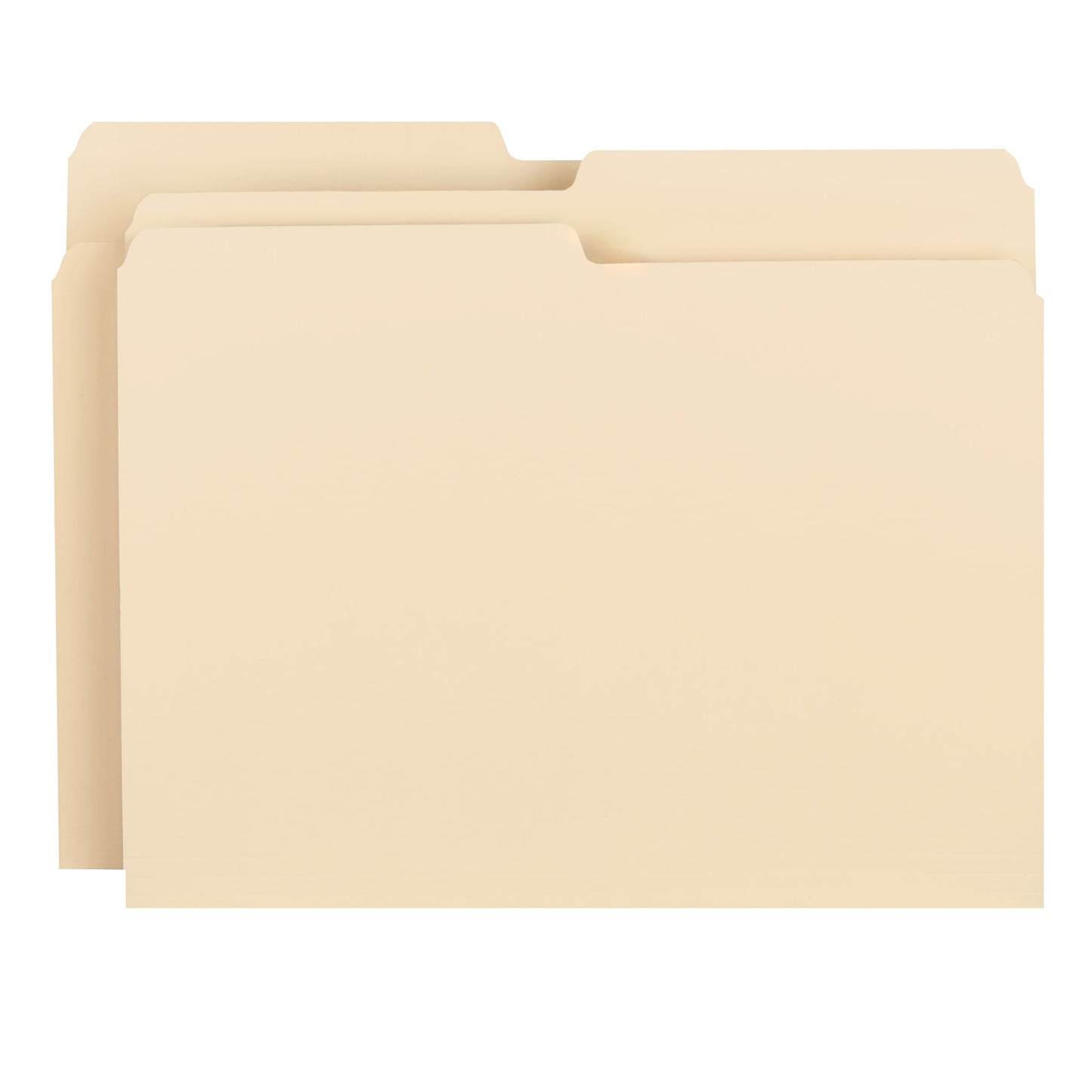 Standard File Folders, 1/2-Cut Tab, Manila Color, Letter Size, Set of 100, 086486103206