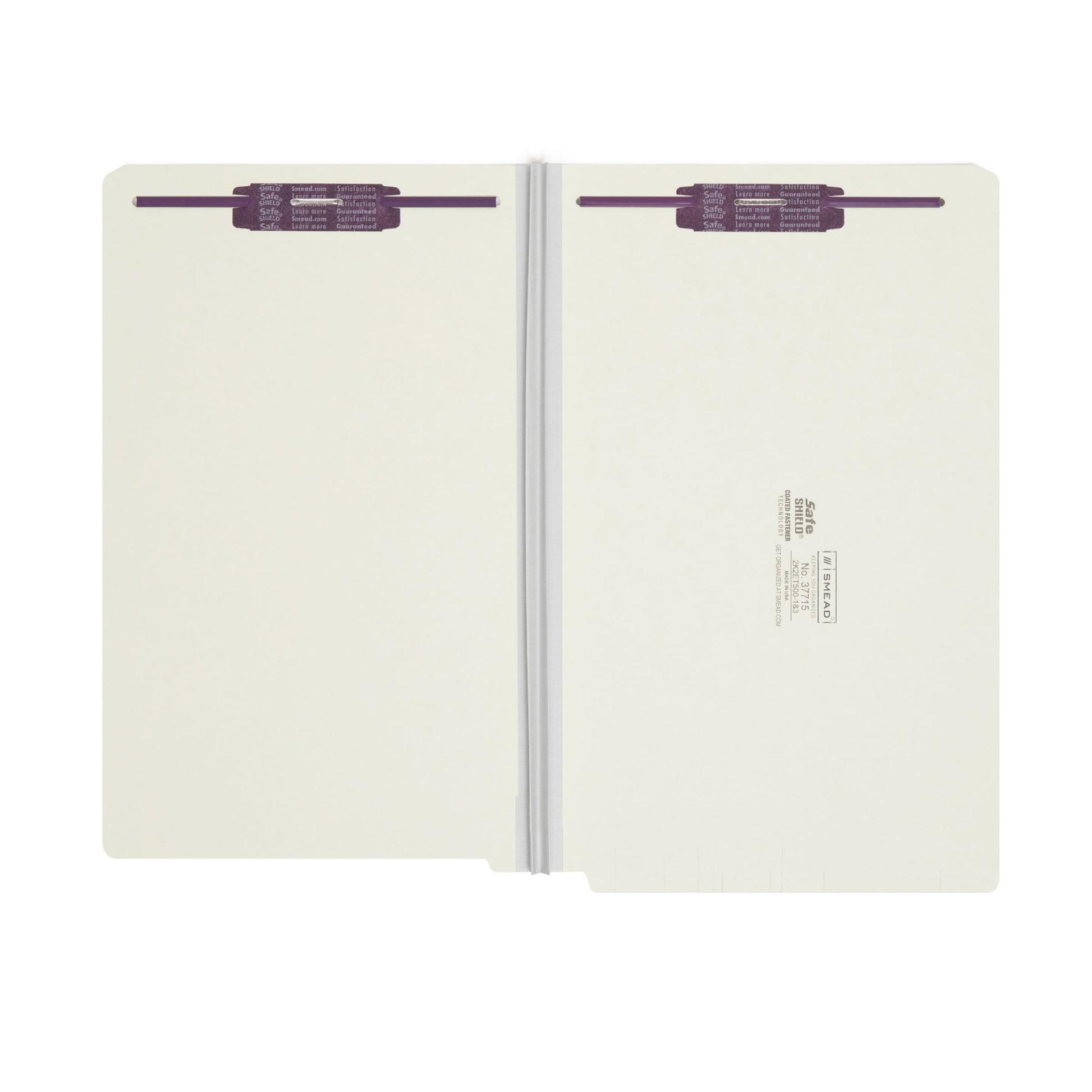 SafeSHIELD®  Pressboard End Tab Fastener File Folders, Straight-Cut Tab, 2 inch Expansion, Gray/Green Color, Legal Size, Set of 25, 086486377157