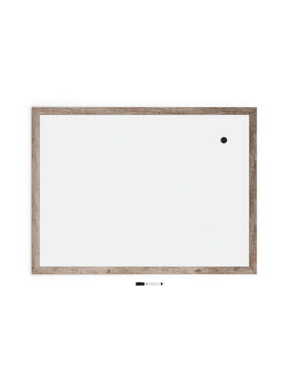 U Brands Rustic Wood-Style Frame Magnetic Dry Erase Board, 48" x 36" (Actual Size 47" x 35")