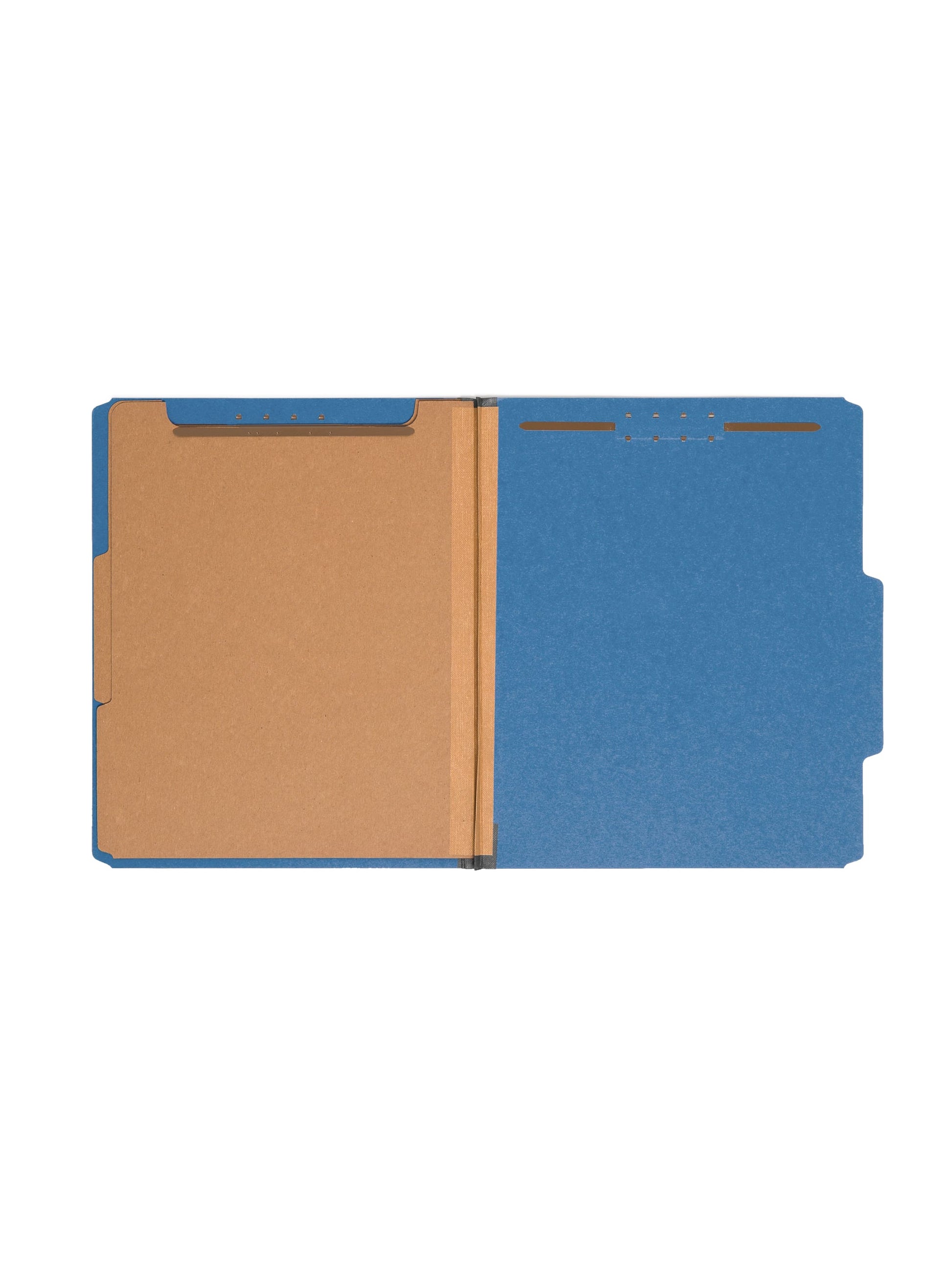 100% Recycled Value Pressboard Classification Folders, 2 Dividers, 2 inch Expansion, 2/5-Cut Tab, 2 Fasteners, Dark Blue Color, Letter Size, 