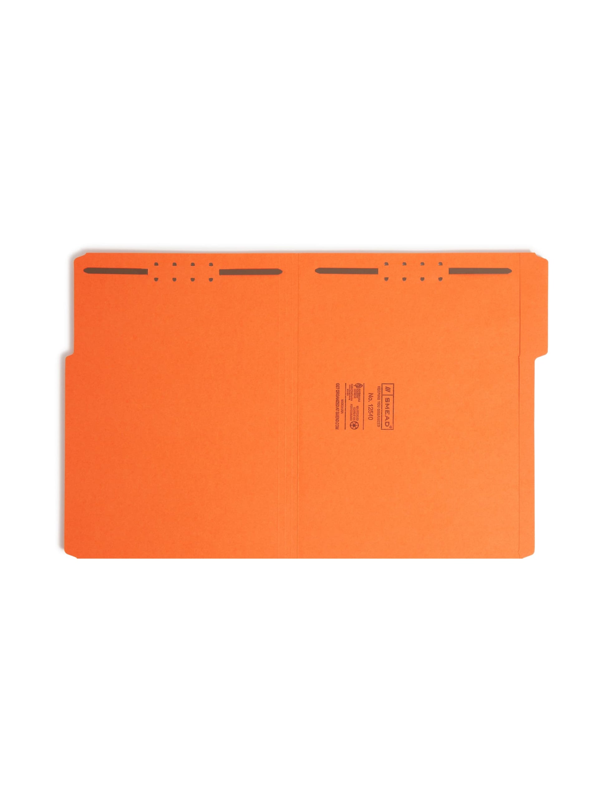Reinforced Tab Fastener File Folders, 1/3-Cut Tab, 2 FastenersReinforced Tab Fastener File Folders, 1/3 Cut, Orange, Letter, Orange, Letter Size, Set of 50, 086486125406
