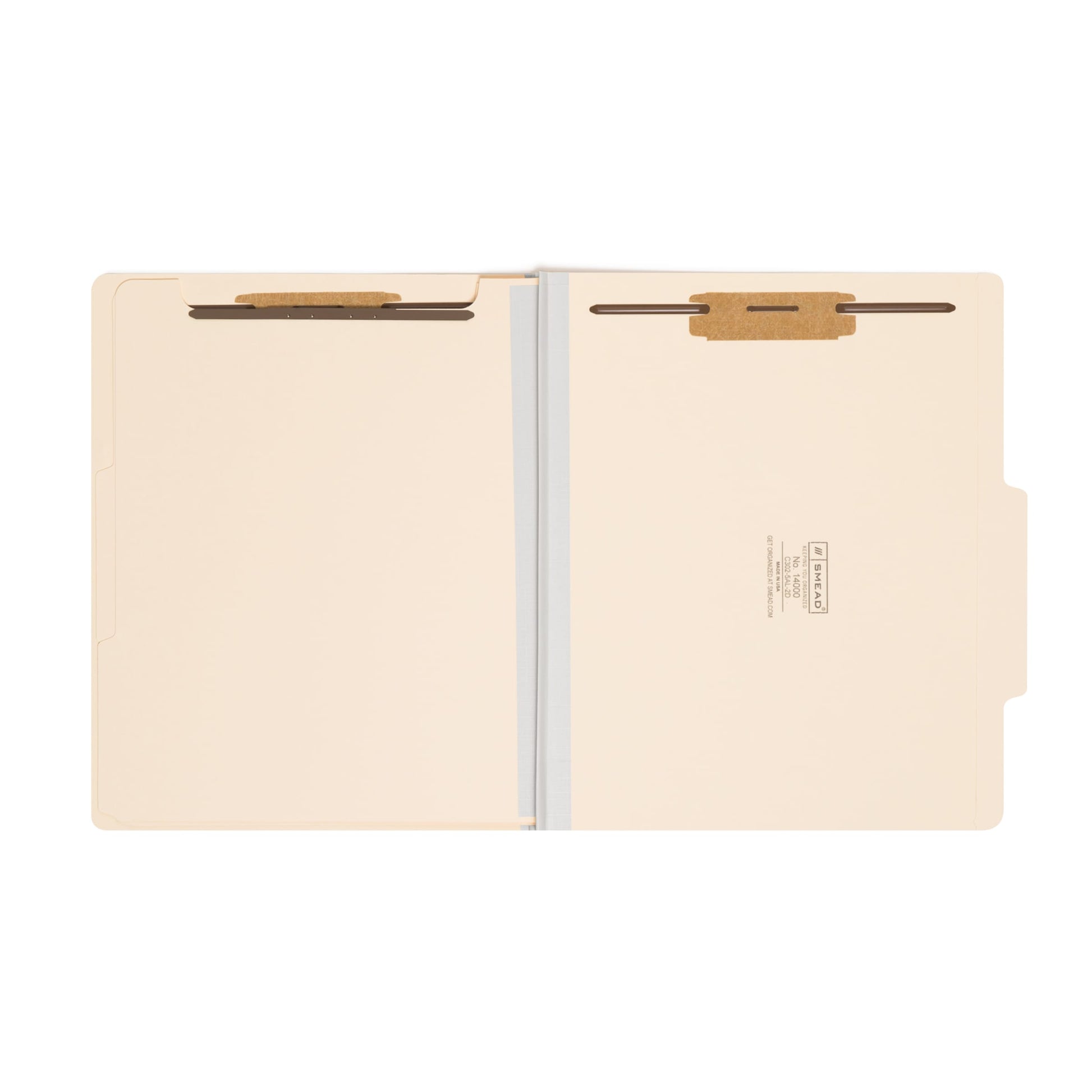 Classification File Folders, 2 Dividers, 2 inch Expansion, Manila Color, Letter Size, Set of 10, 30086486140004