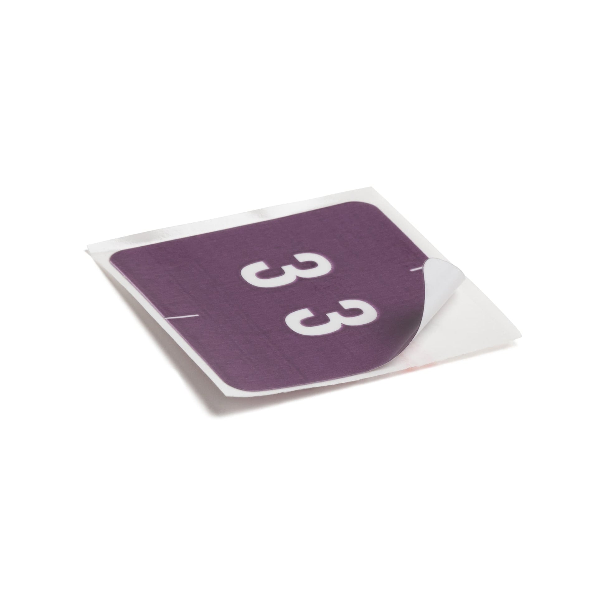 DCC Color-Coded Numeric Labels - Rolls, Purple Color, 1-1/2" X 1-1/2" Size, Set of 250, 086486674232