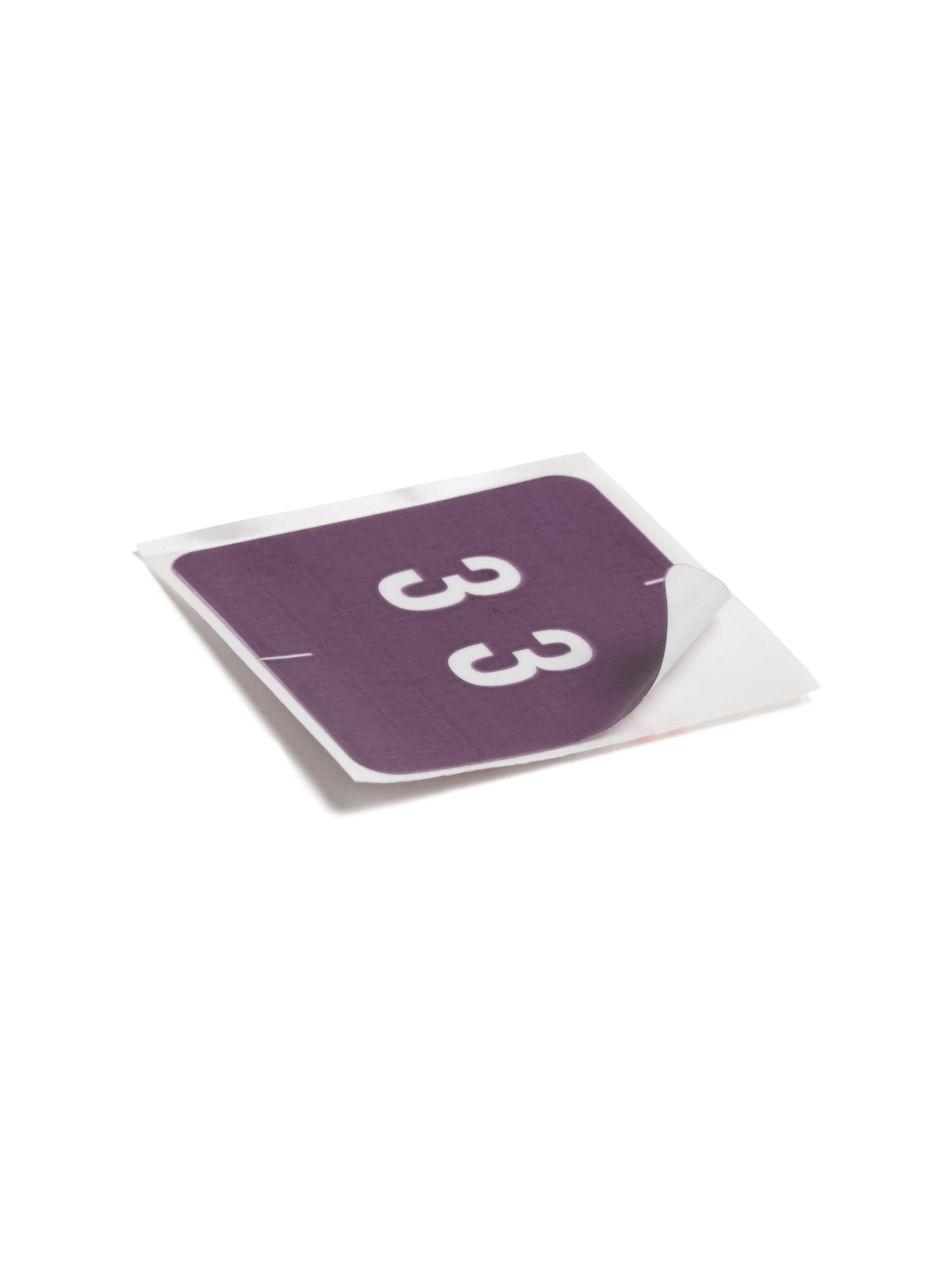 DCC Color-Coded Numeric Labels - Rolls, Purple Color, 1-1/2" X 1-1/2" Size, Set of 250, 086486674232