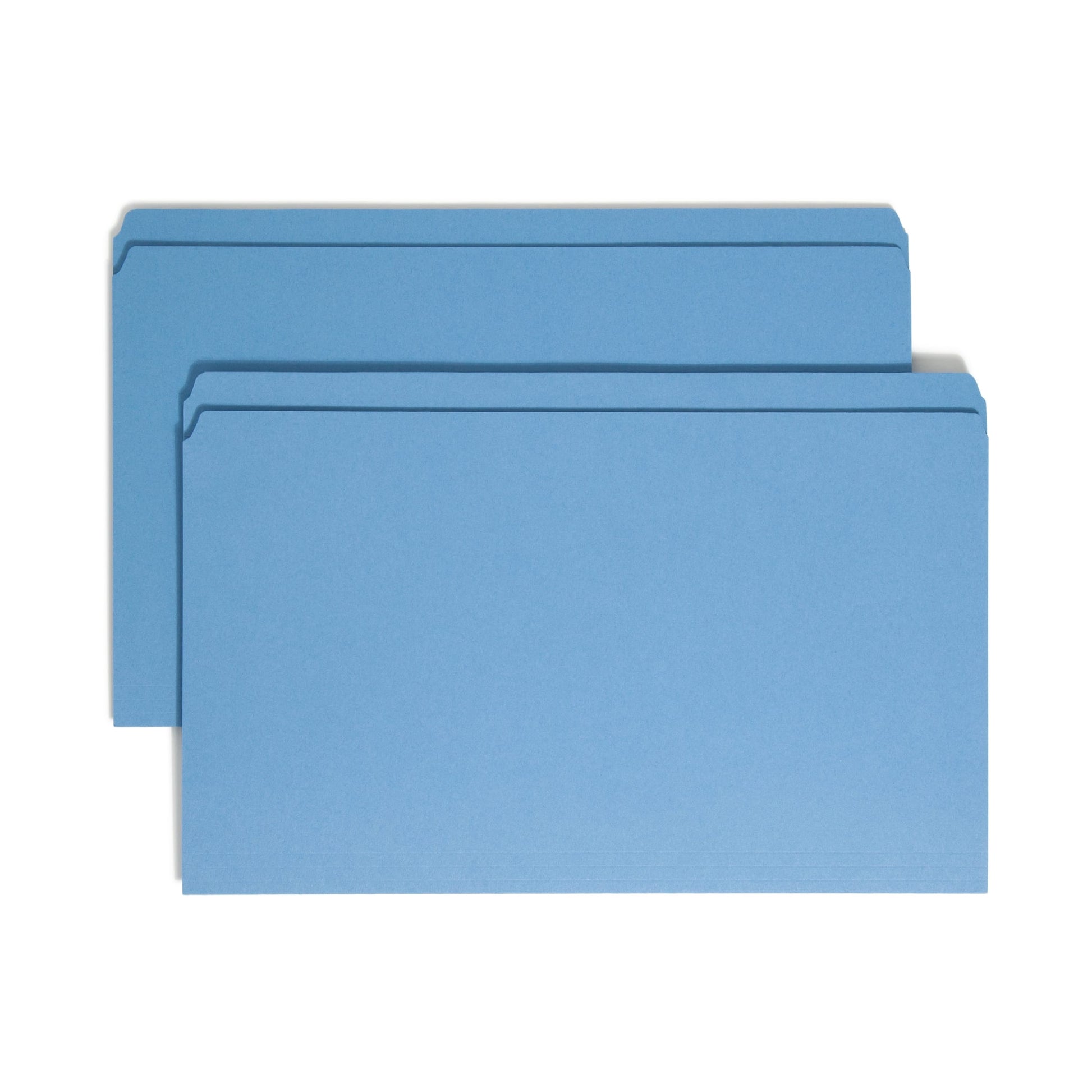 Reinforced Tab File Folders, Straight-Cut Tab, Blue Color, Legal Size, Set of 100, 086486170109