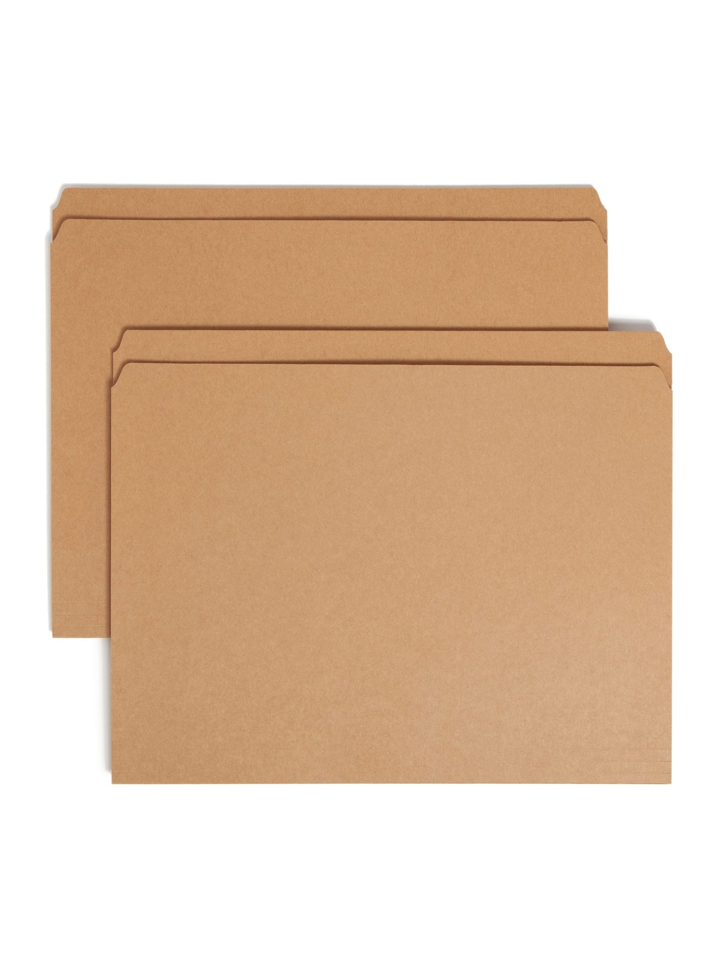 Reinforced Tab File Folders, Straight-Cut Tab, Kraft Color, Letter Size, Set of 100, 086486107105