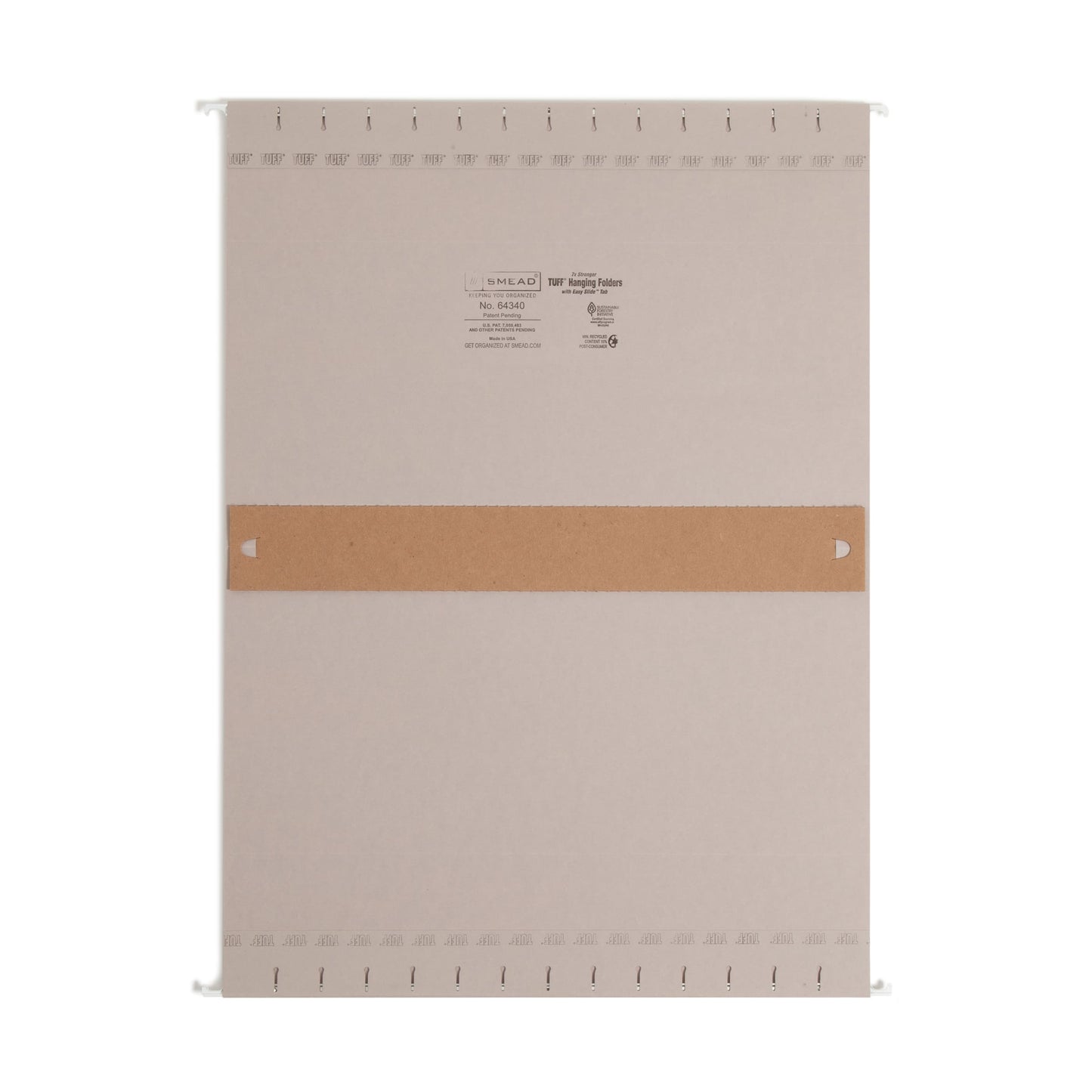 TUFF® Hanging Box Bottom File Folders with Easy Slide® Tabs, 2 inch Expansion, Gray Color, Legal Size, Set of 1, 086486643405