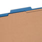 SafeSHIELD® Pressboard Classification File Folders, 2 Dividers, 2 inch Expansion, 2/5-Cut Tab, Dark Blue Color, Legal Size, Set of 10, 30086486190351