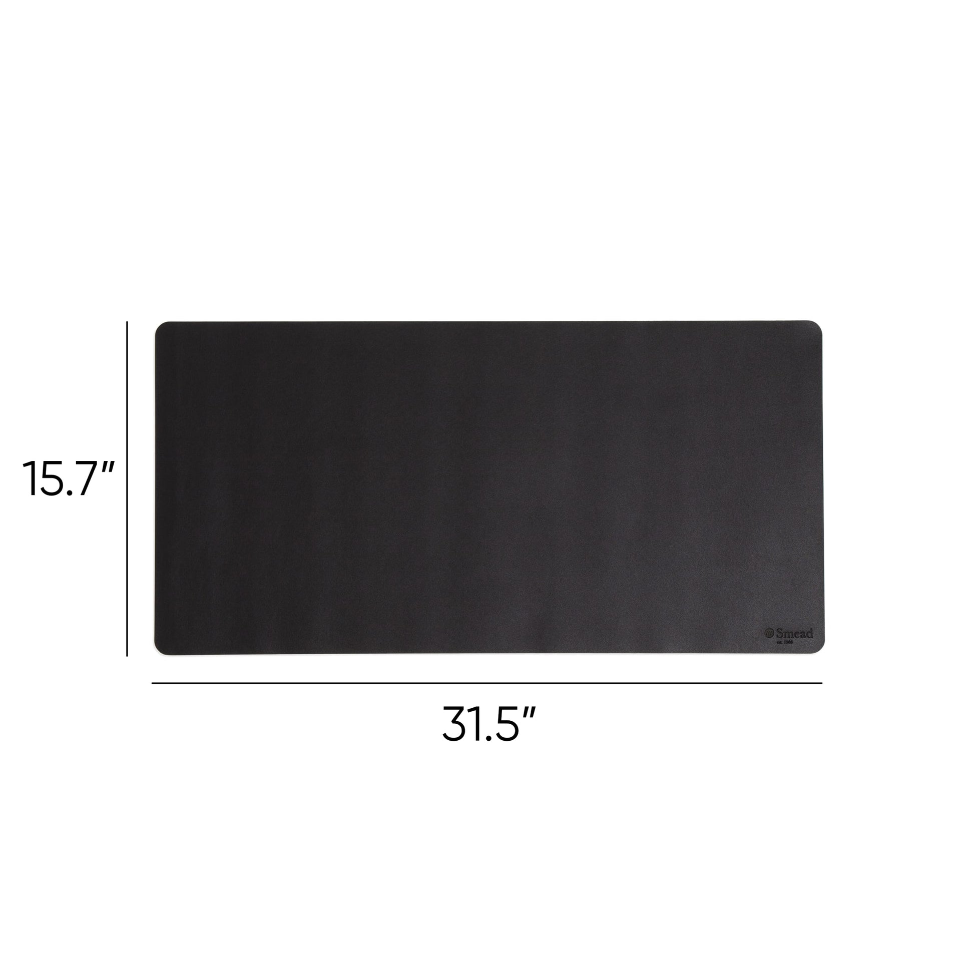 Vegan Leather Desk Pad, Charcoal Color, 31.5"X15.7" Size, Set of 1, 086486648332