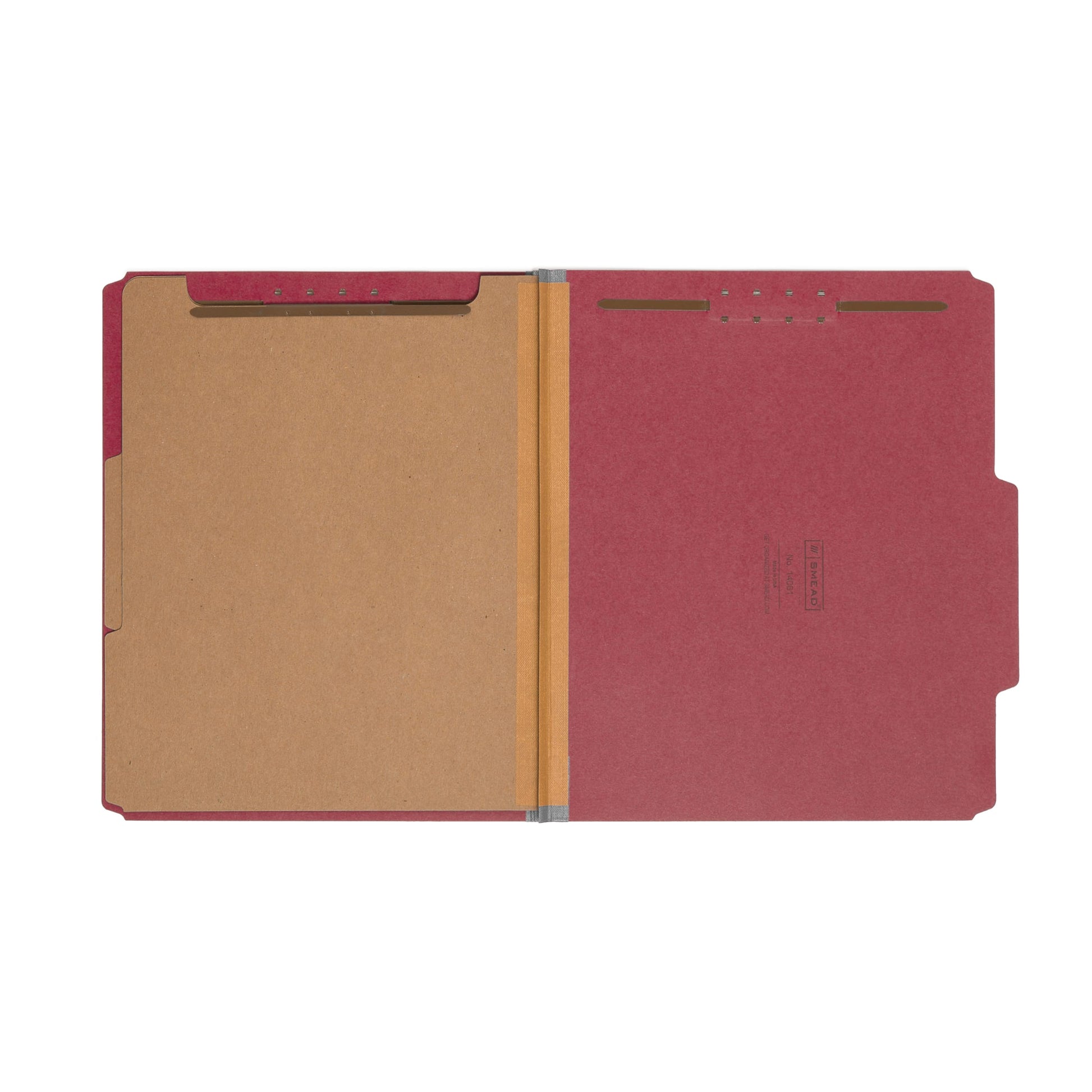 Pressboard Classification File Folders, 2 Dividers, 2 inch Expansion, Bright Red Color, Letter Size, Set of 10, 30086486140615