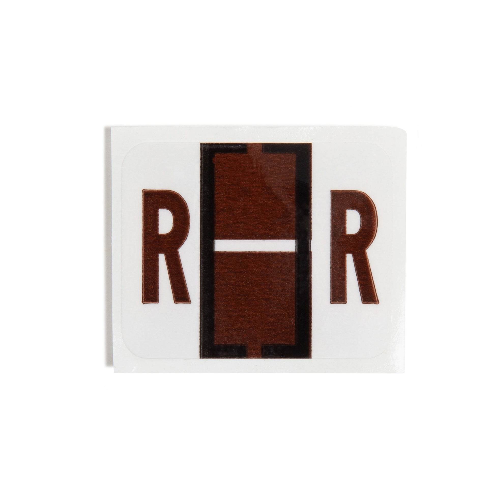 BCCR Bar Style Color-Coded Alphabetic Labels, A-Z Rolls, Brown Color, 1-1/4" X 1" Size, Set of 50, 086486670883