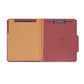 SafeSHIELD® Pressboard Classification File Folders, 2 Dividers, 2 inch Expansion, 2/5-Cut Tab, Bright Red Color, Letter Size, Set of 10, 30086486140318