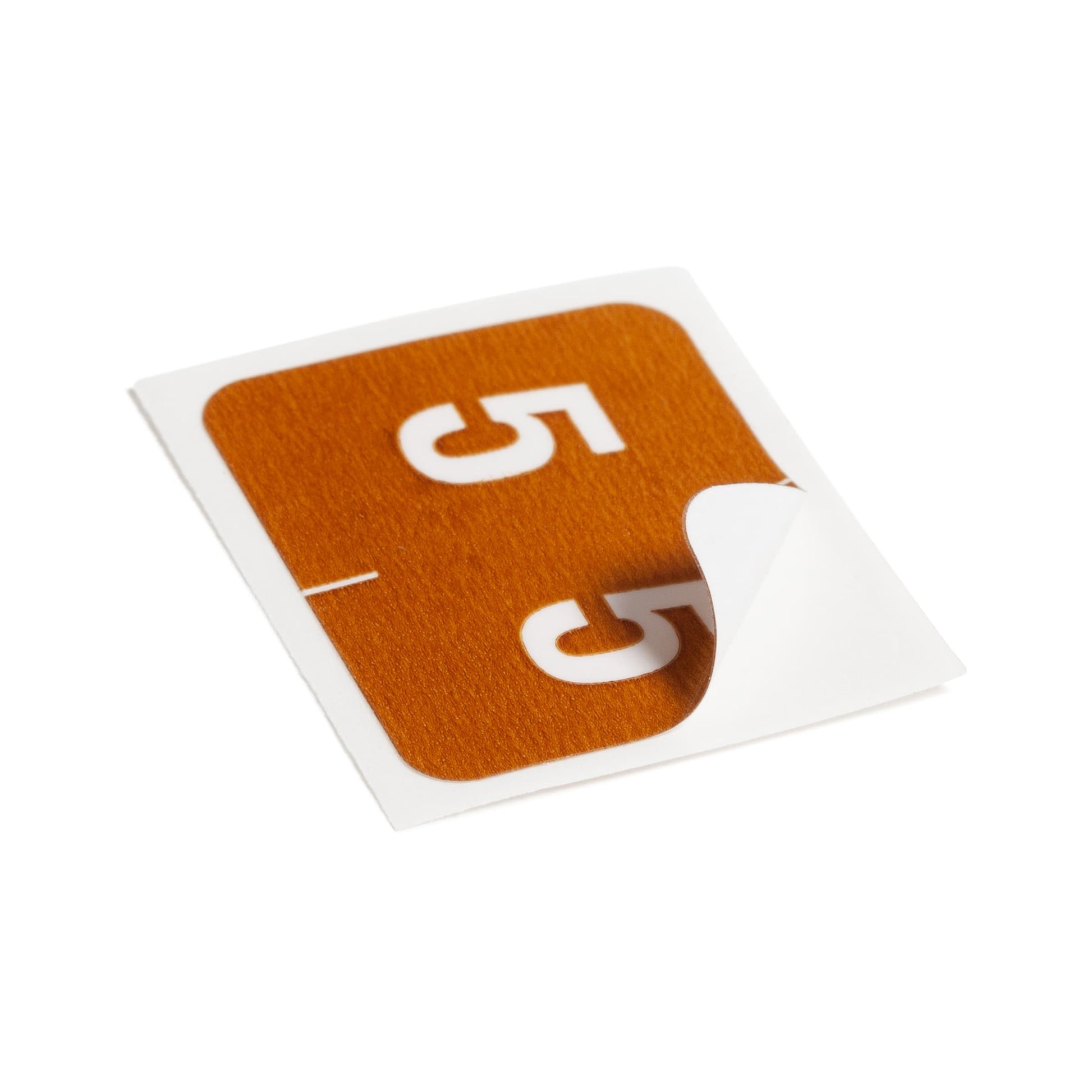 DCCRN Color-Coded Numeric Labels - Rolls, Brown Color, 1-1/4" X 1" Size, Set of 500, 086486673457