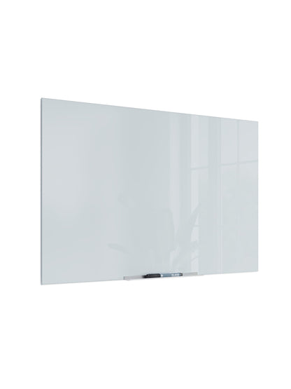 (Special Buy) U Brands Floating Non-Magnetic Glass Dry Erase Board, 36" x 24" Frosted White (Actual Size 35" x 23")