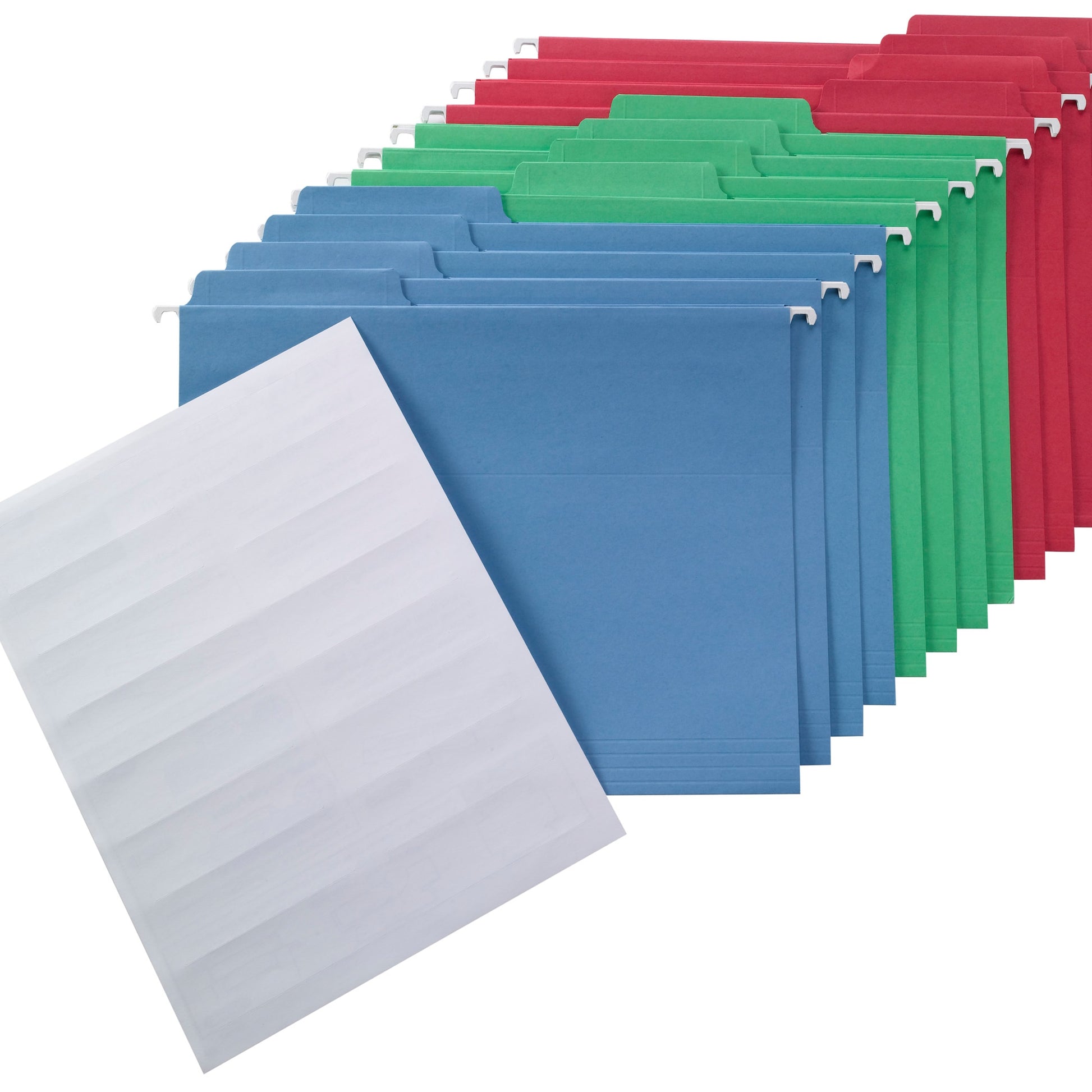 FasTab® Hanging Folder Kit, 1/3 Cut Tab, Assorted Colors Color, Letter Size, Set of 1, 086486920063