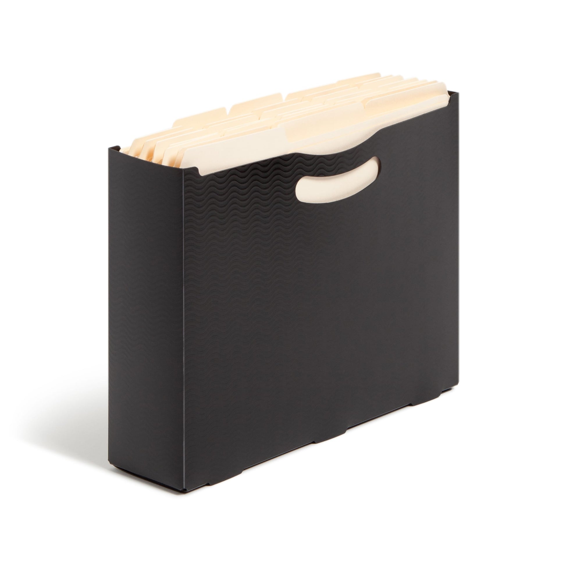 Poly File Boxes, 3-Inch Expansion, Black Color, Letter Size, Set of 1, 086486716314