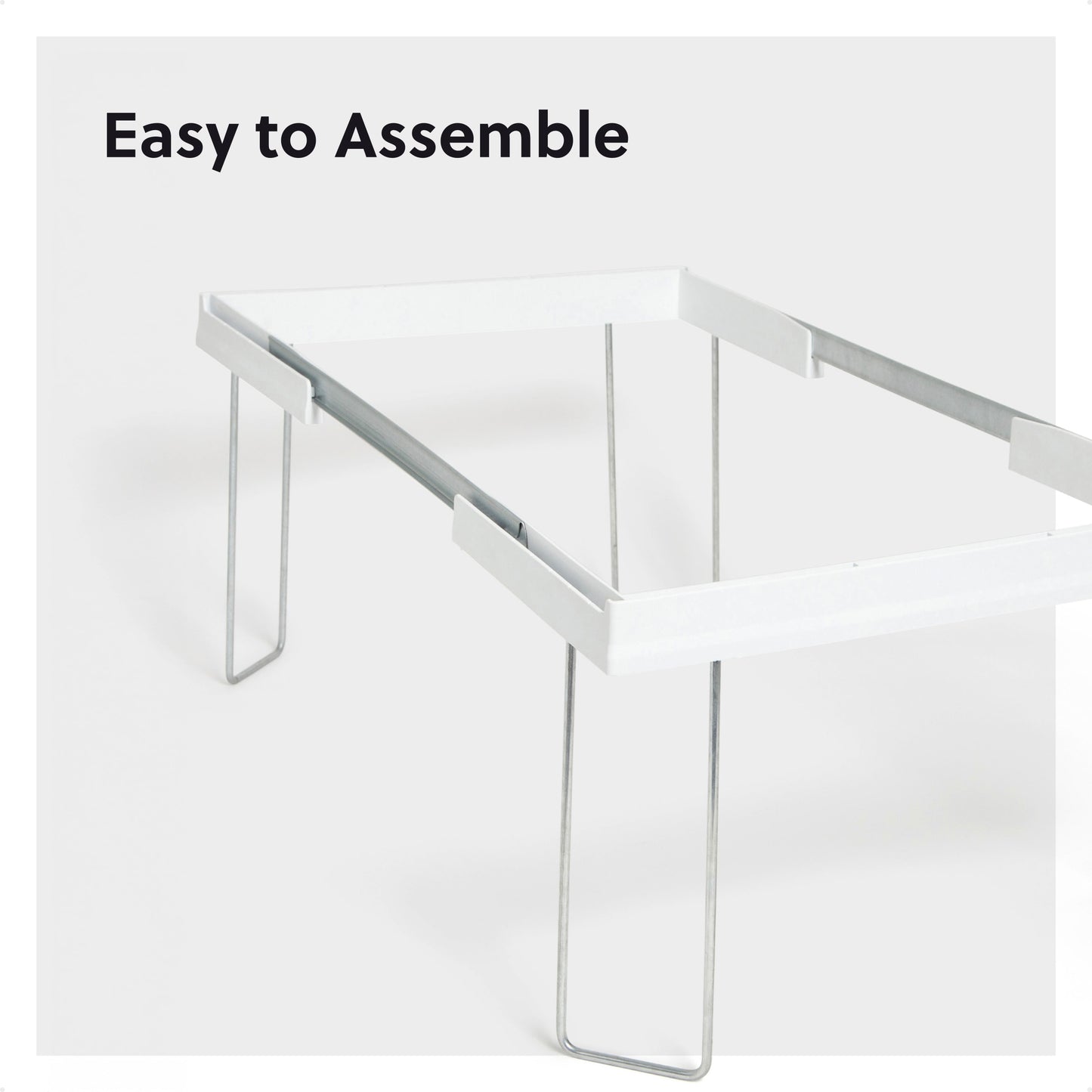 Adjustable Hanging File Folder Frame, White Color, Letter Size, Set of 1, 086486648509