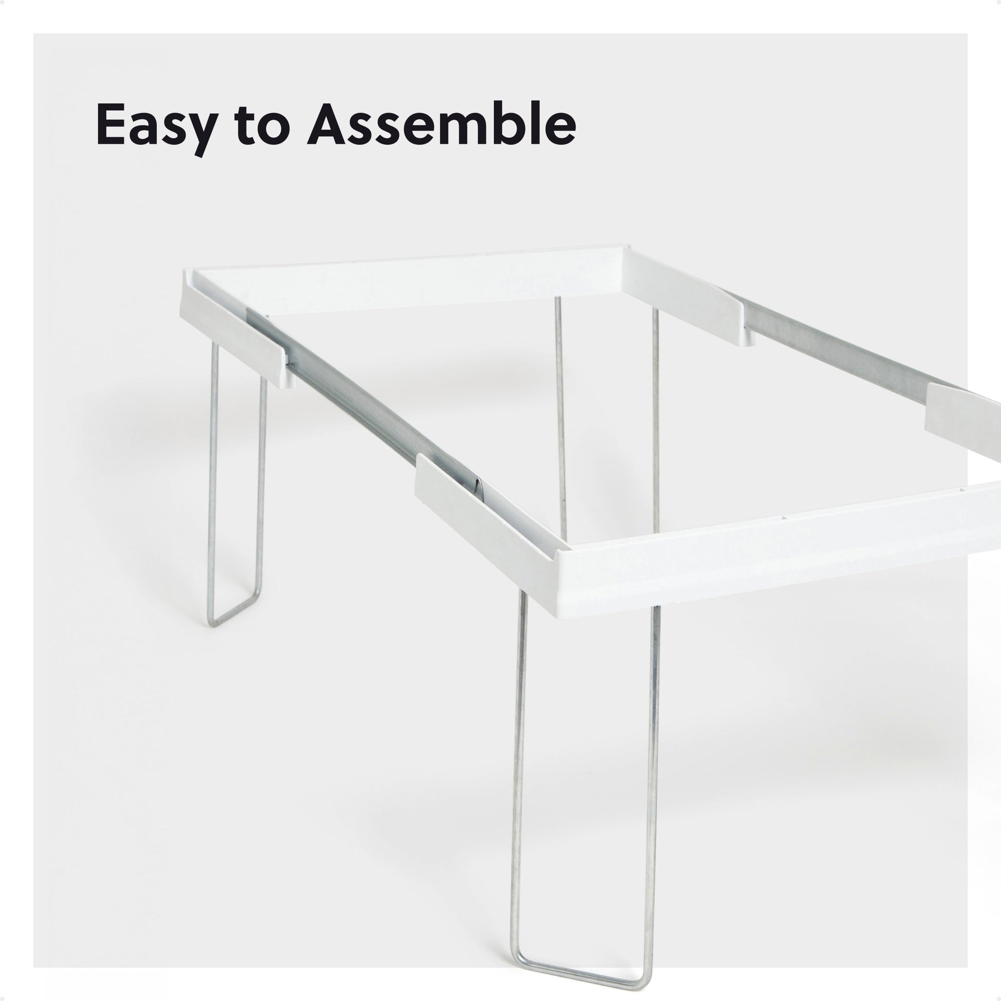 Adjustable Hanging File Folder Frame, White Color, Letter Size, Set of 1, 086486648509