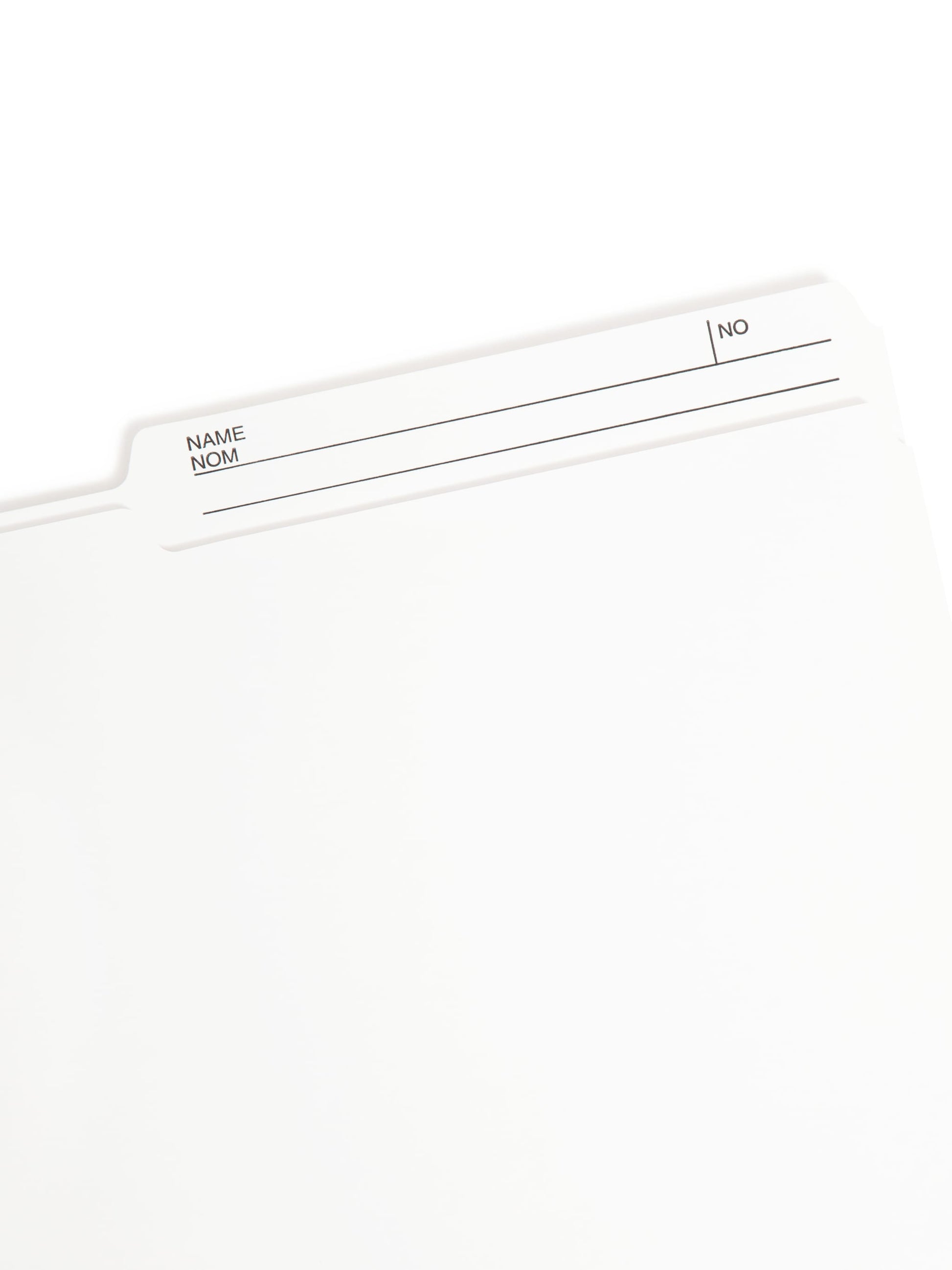Reversible Printed Tab Fastener File Folders, Ivory Color, Legal Size, Set of 50, 086486195706