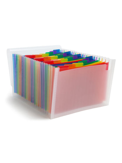 Expanding File Organizer, 13 Pockets, 5 Colored Dividers, 1/6-Cut Tab, Assorted Colors Color, Letter Size, Set of 1, 086486708975