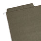 100% Recycled FasTab® Hanging File Folders, Bilingual Packaging, Standard Green Color, Legal Size, Set of 20, 086486641388