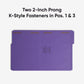 Reinforced Tab Fastener File Folders, 1/3-Cut Tab, 2 Fasteners, Purple Color, Letter Size, Set of 50, 086486130400